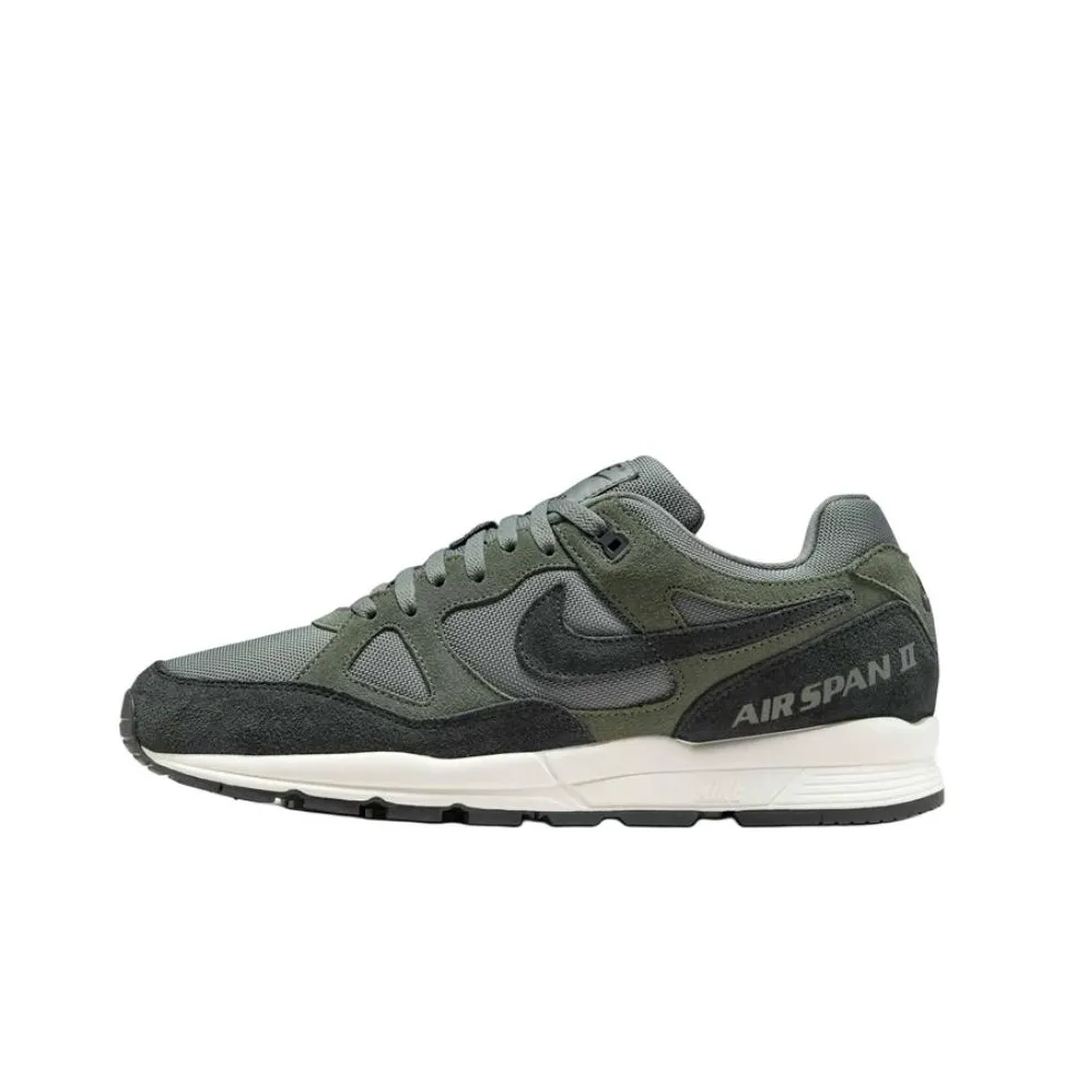 Nike Air Span 2 Амортизация Легкий Низкий Топ Casual Мужской Серый Зеленый