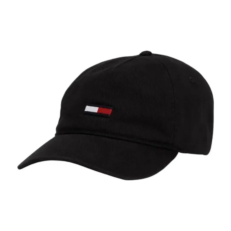 Tommy Hilfiger 100% Cotton Baseball Caps Men's Black