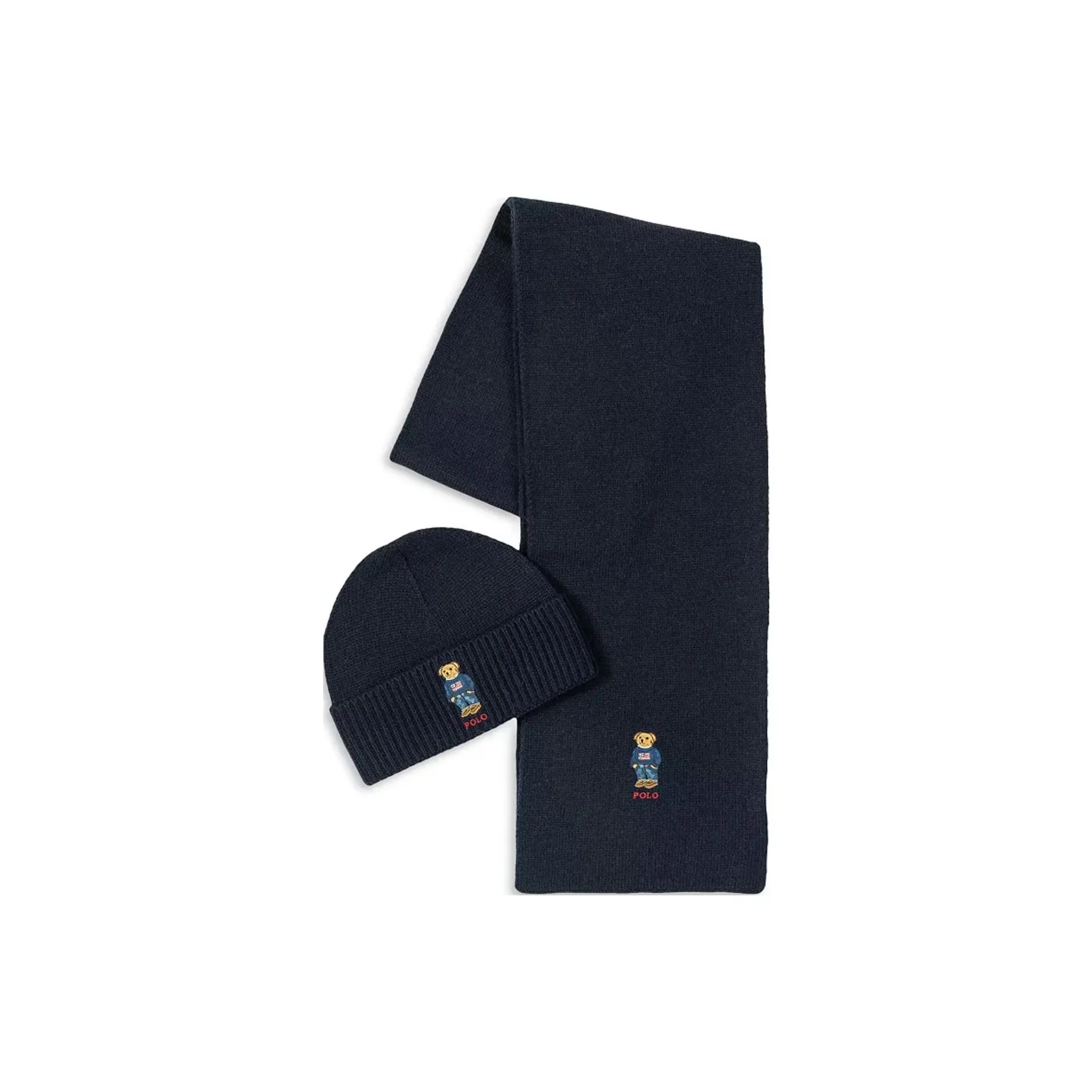 Ralph Lauren Acrylic Beanies Unisex Marine Blue