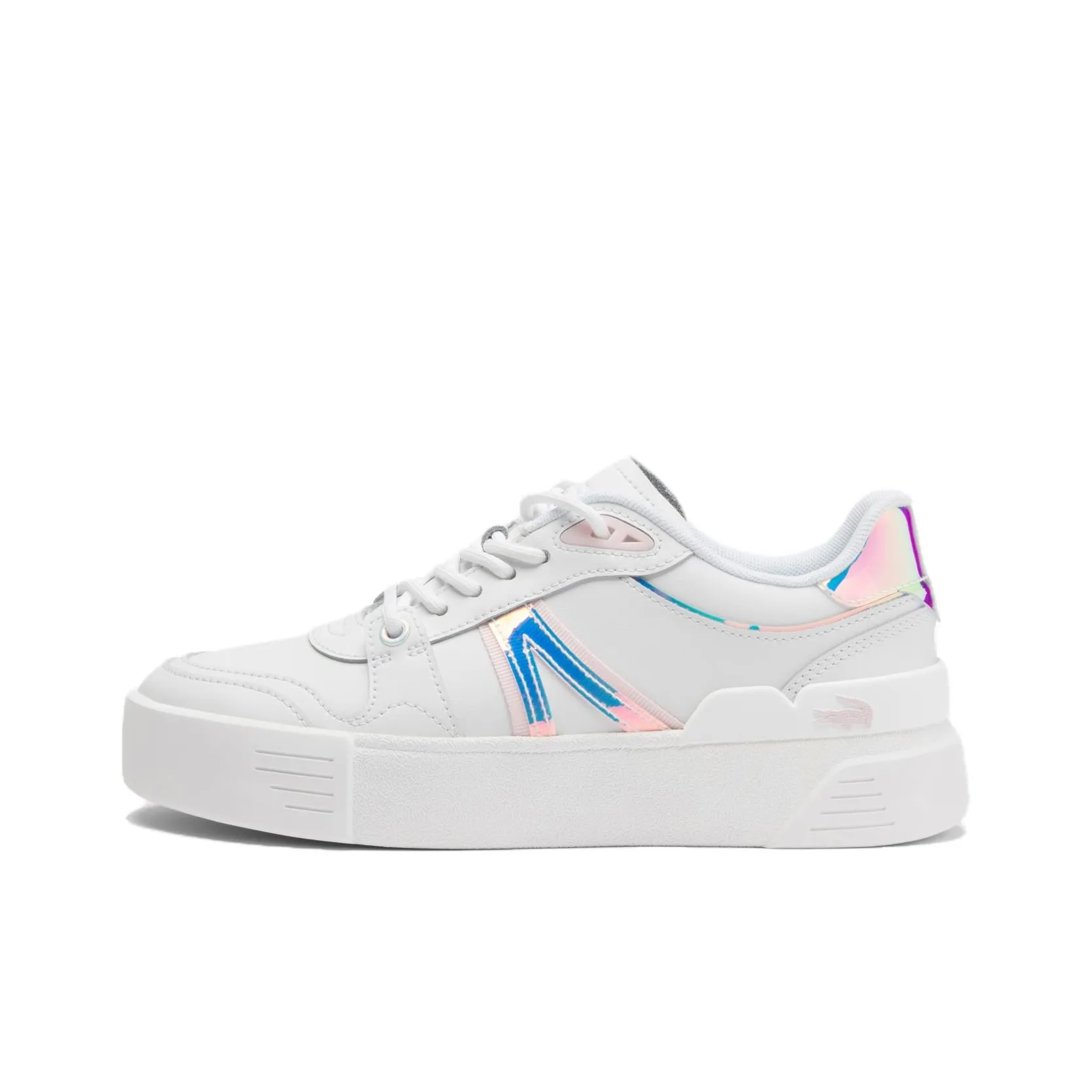 LACOSTE L002 Evo Low-Top Skateboard Shoes Women's White Pink