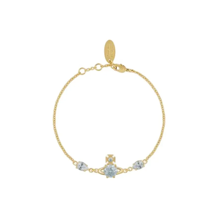 Vivienne Westwood Brass Bracelets Унисекс Синий Ромб Золото