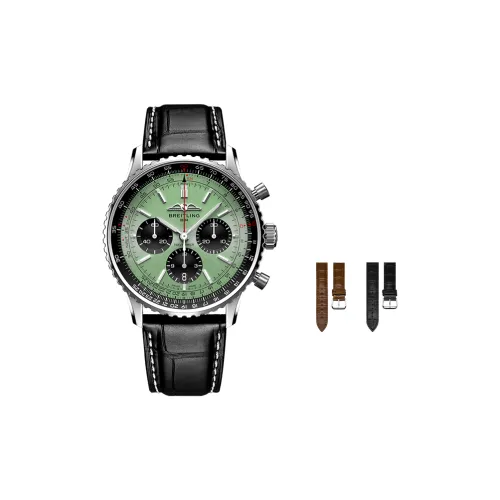 Breitling Автоматический Механический Movement Мужские Механические Хронограф Коллекция Часы 43 мм Зеленые
