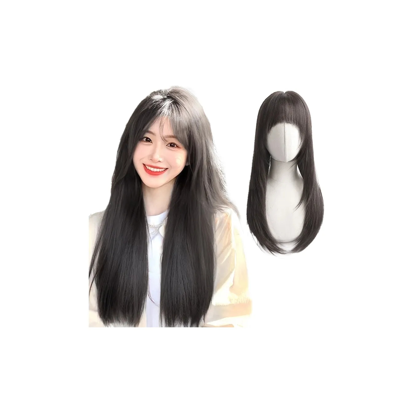 TIANKONGSHU Атмосфера Слои Прямые волосы Перука Без сетки для волос