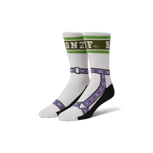 HUF Bronze56k Collaboration 1 шт Белый Унисекс MID Носки до икры