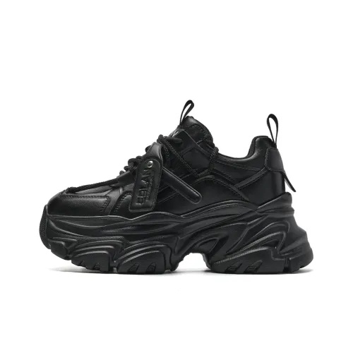 EBLAN Толстоподошвенные кроссовки Low Top Черные Женские