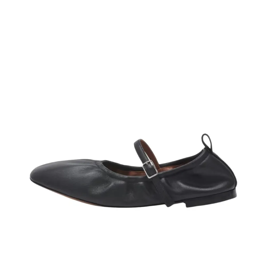 Maison Kitsune Flat Casual Single Shoes Women's Black