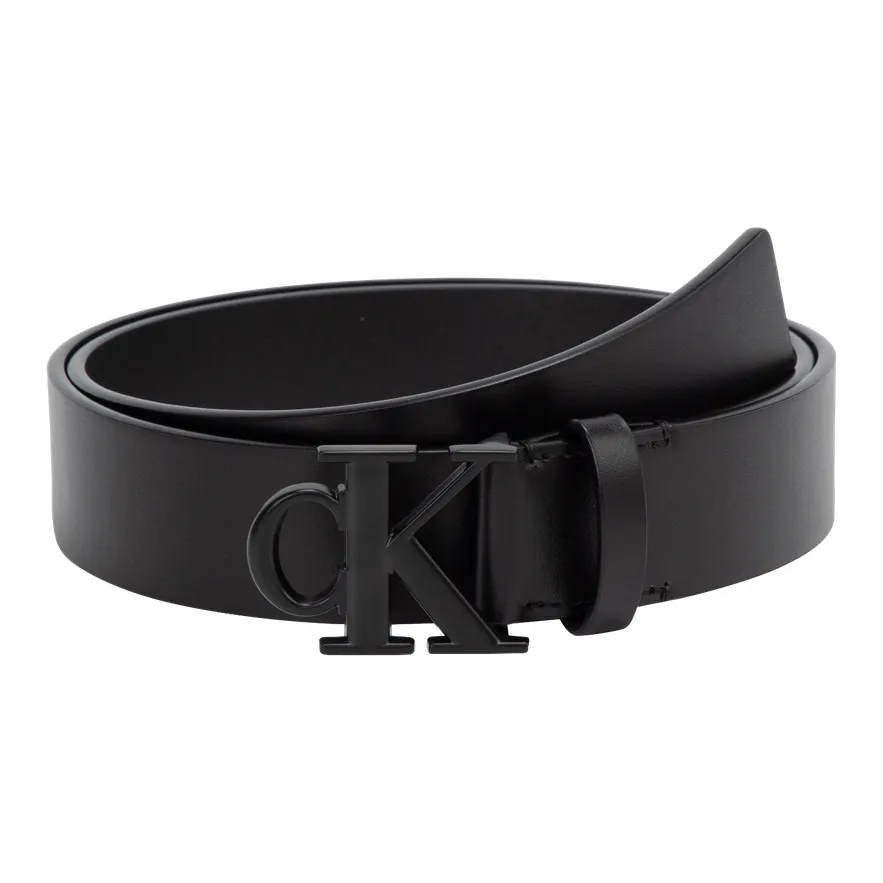 CALVIN KLEIN Смешанные материалы Кожаные ремни Мужской Космос Черный 3,5 см