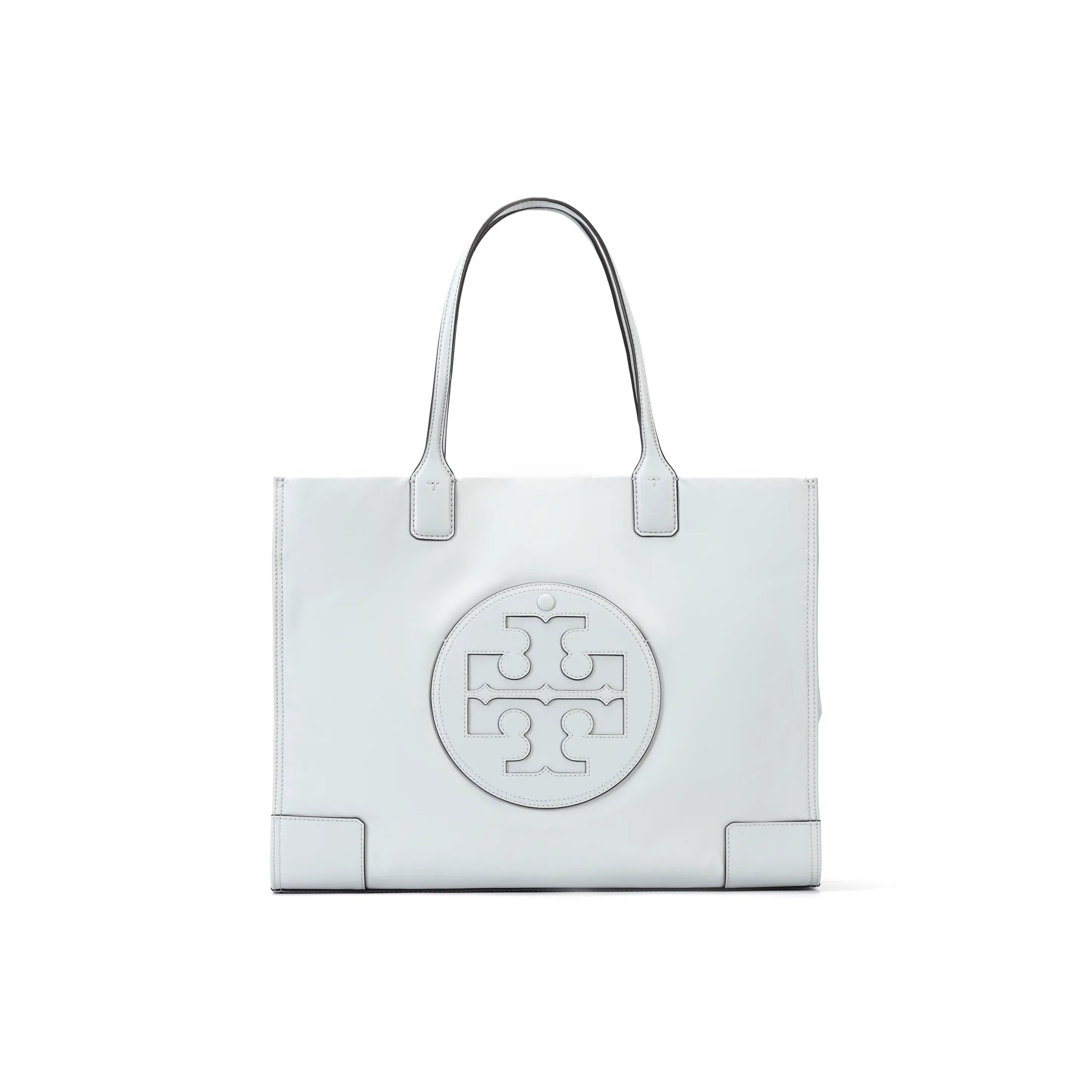 TORY BURCH Ella Polyamide Tote Bag Shopping Bag Handbag Medium Size Women's Gray Blue