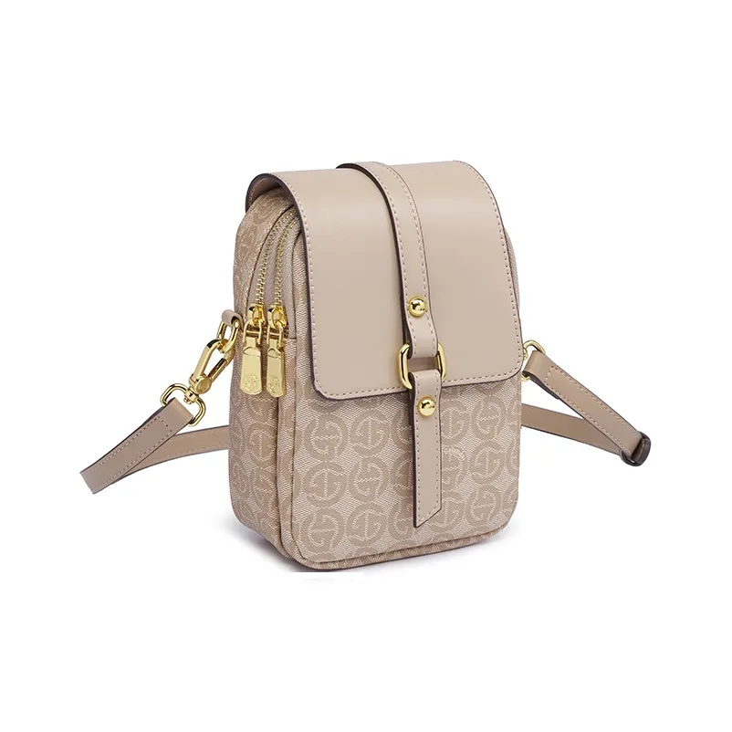 GELANDAI Чехол для телефона из ПВХ Сумка через плечо Маленькая Женская Абрикос Мятно-зеленый