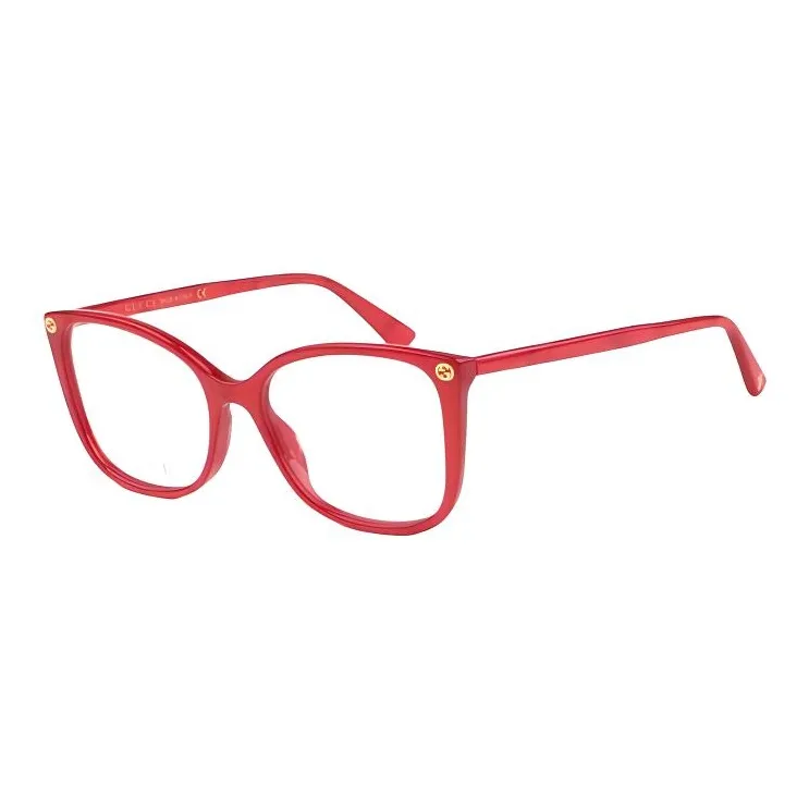GUCCI Пластиковая оправа Квадратные Оправы для очков Женские Красные