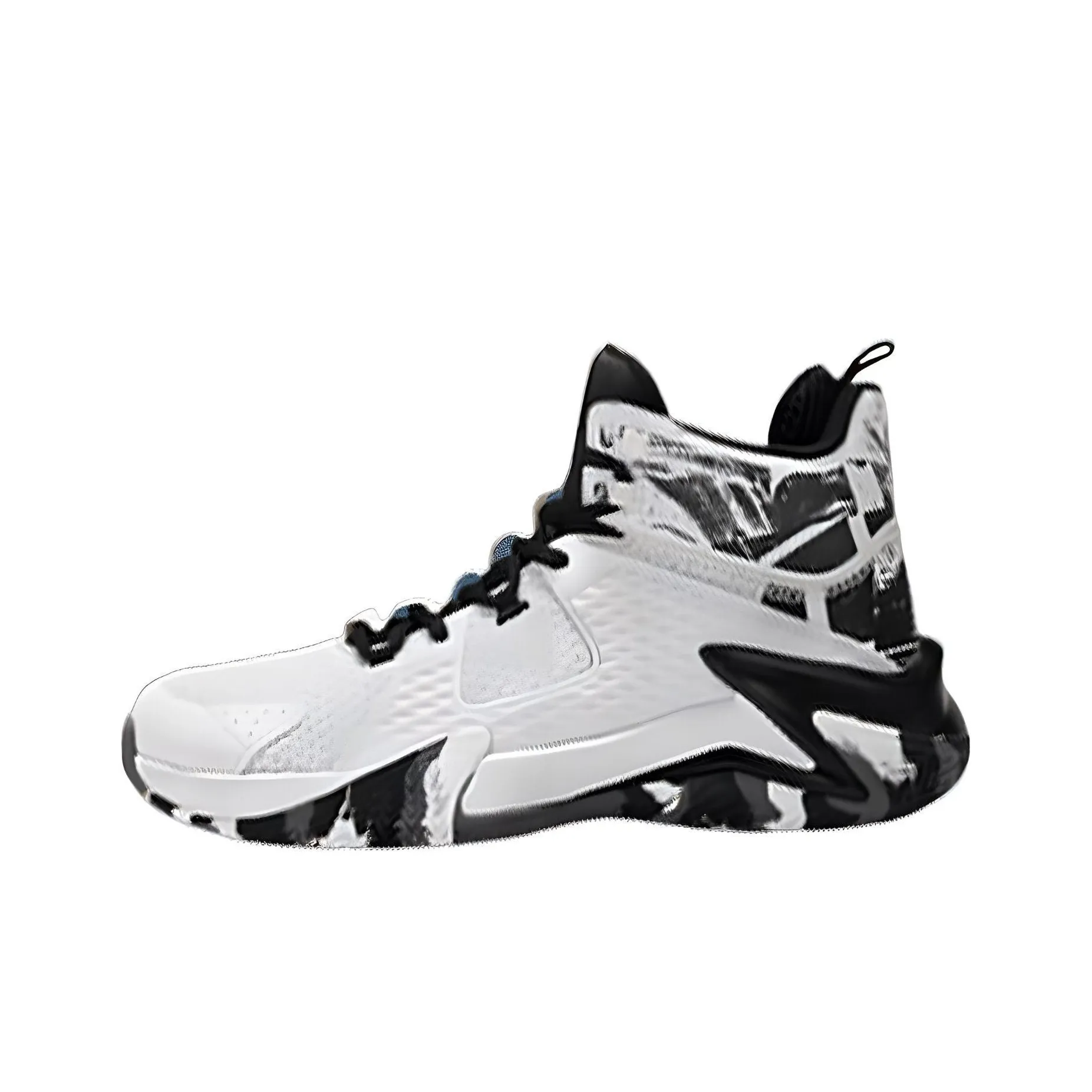 QIAODAN War Амортизация Высокие Баскетбольные Кроссовки Мужские Белый Черный