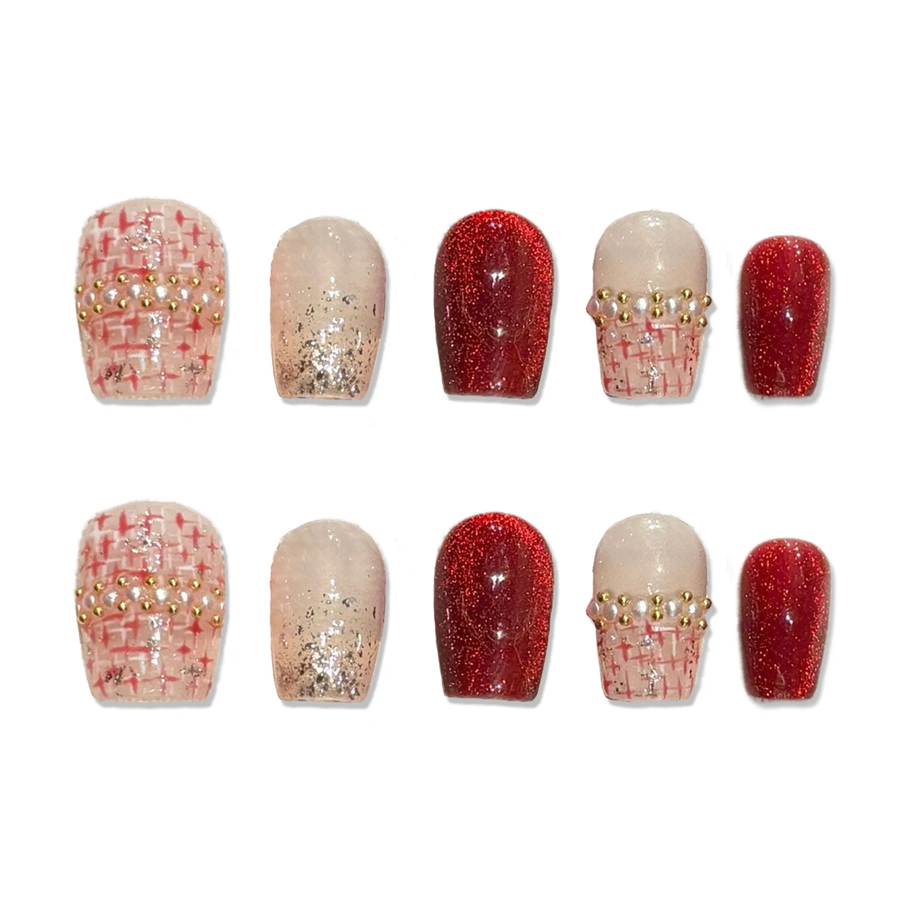 XIAMEIYU CHANEL Inspired Мягкий Цвет Палитра Ручной Осветляющий Фальшивый Ногтей Короткий ЛЕД 20 мм