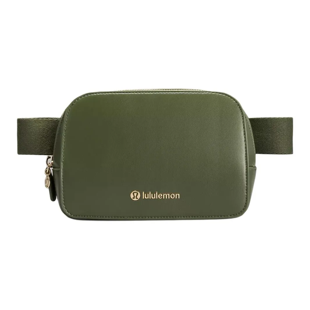 Lululemon Everywhere Artificial Leather Fanny Pack Regular Unisex Army Camp Green