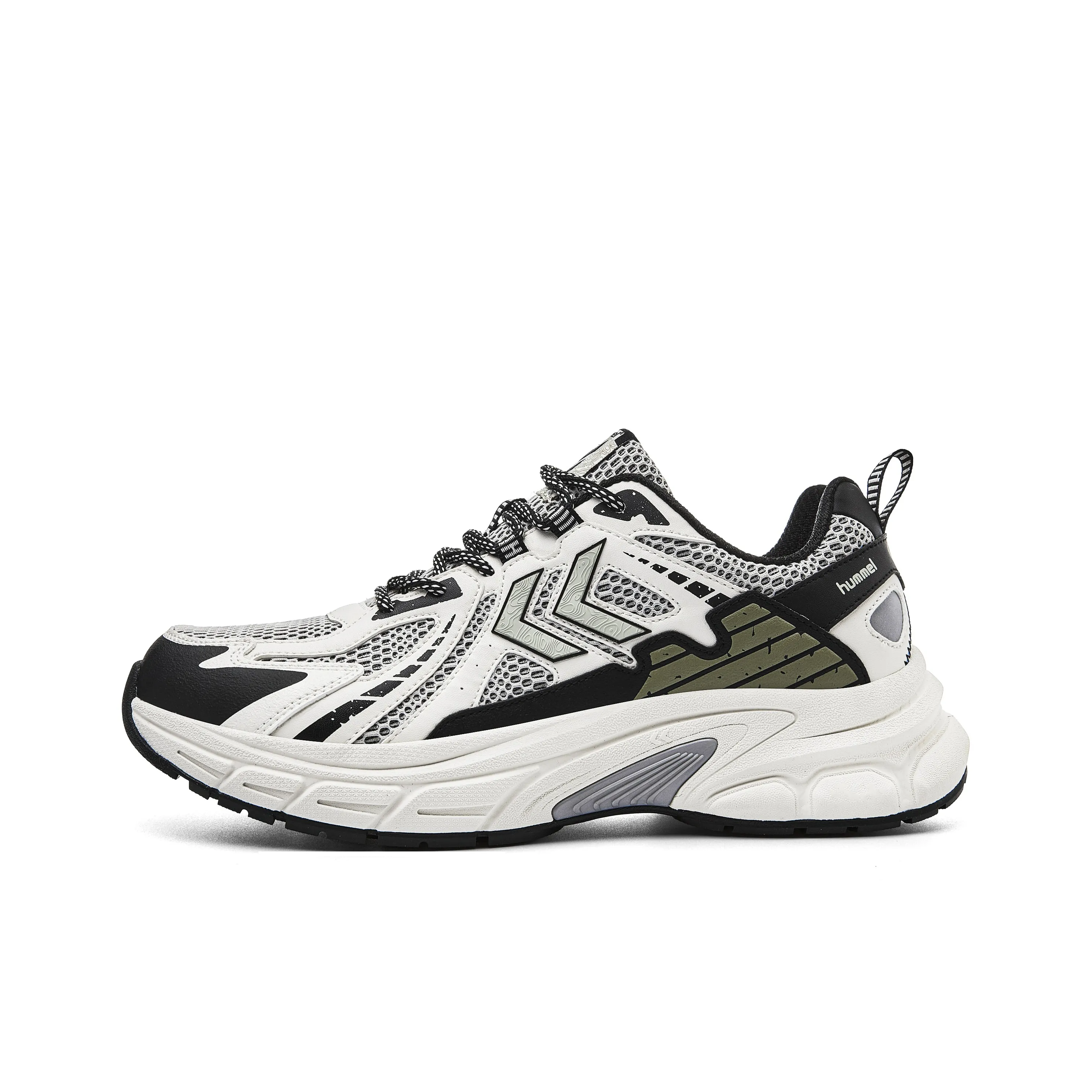 Hummel Running Shoes Men Low Top White/Black/Gray