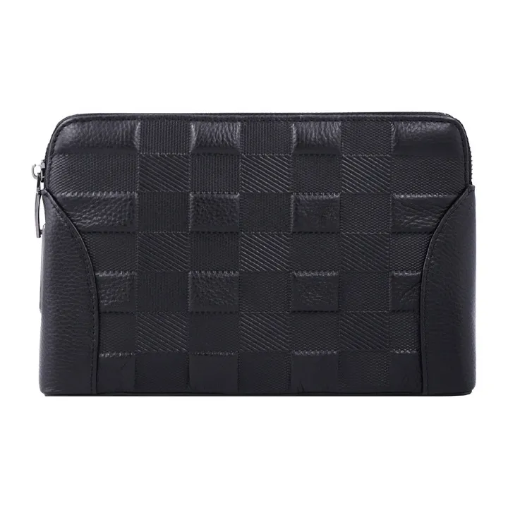 DOSRFINI Клатч из коровьей кожи стандартный мужской черный