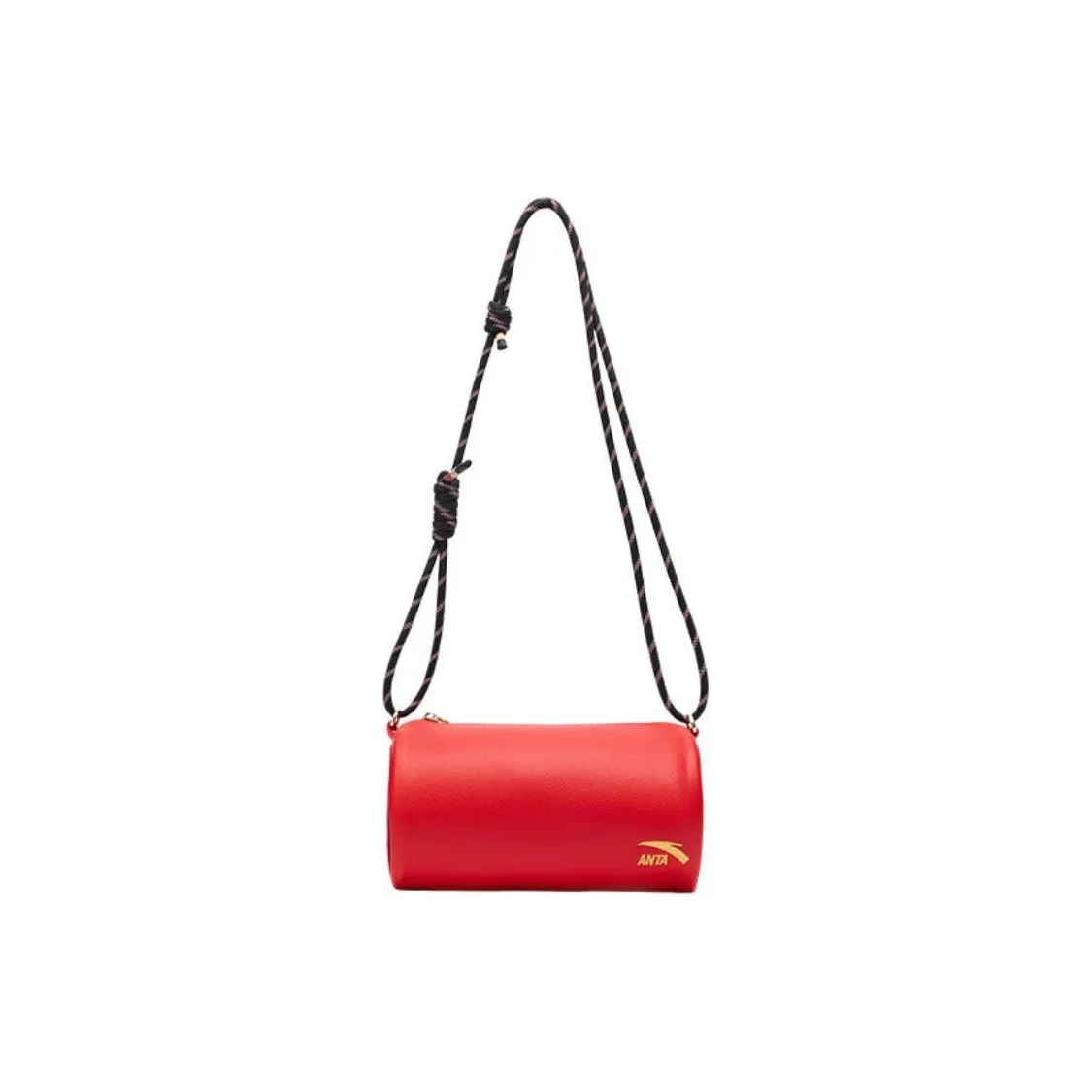 Anta Synthetic Leather Cylinder Bag Crossbody Bag Regular Unisex Rich Red