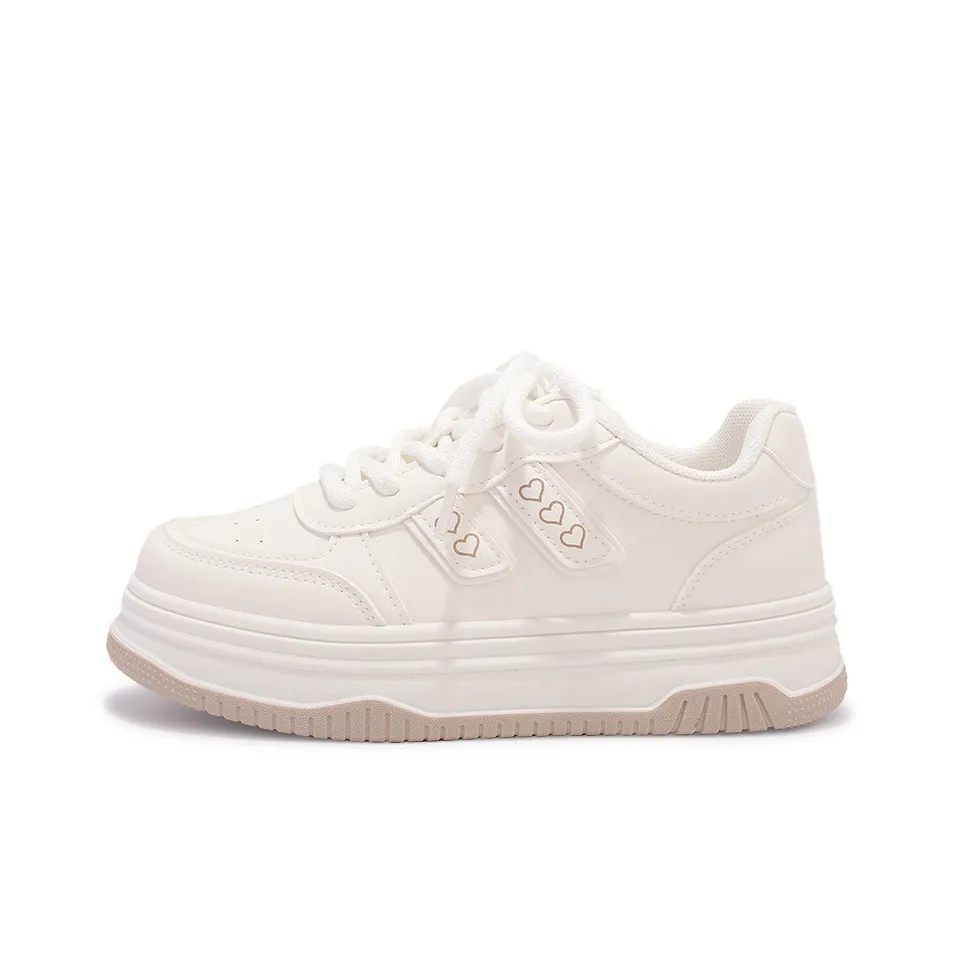 Shen Linsen Амортизаторы Shock Slip-resistant Abrasion-resistant Низкий Топ Повседневная обувь Женская Бежевая