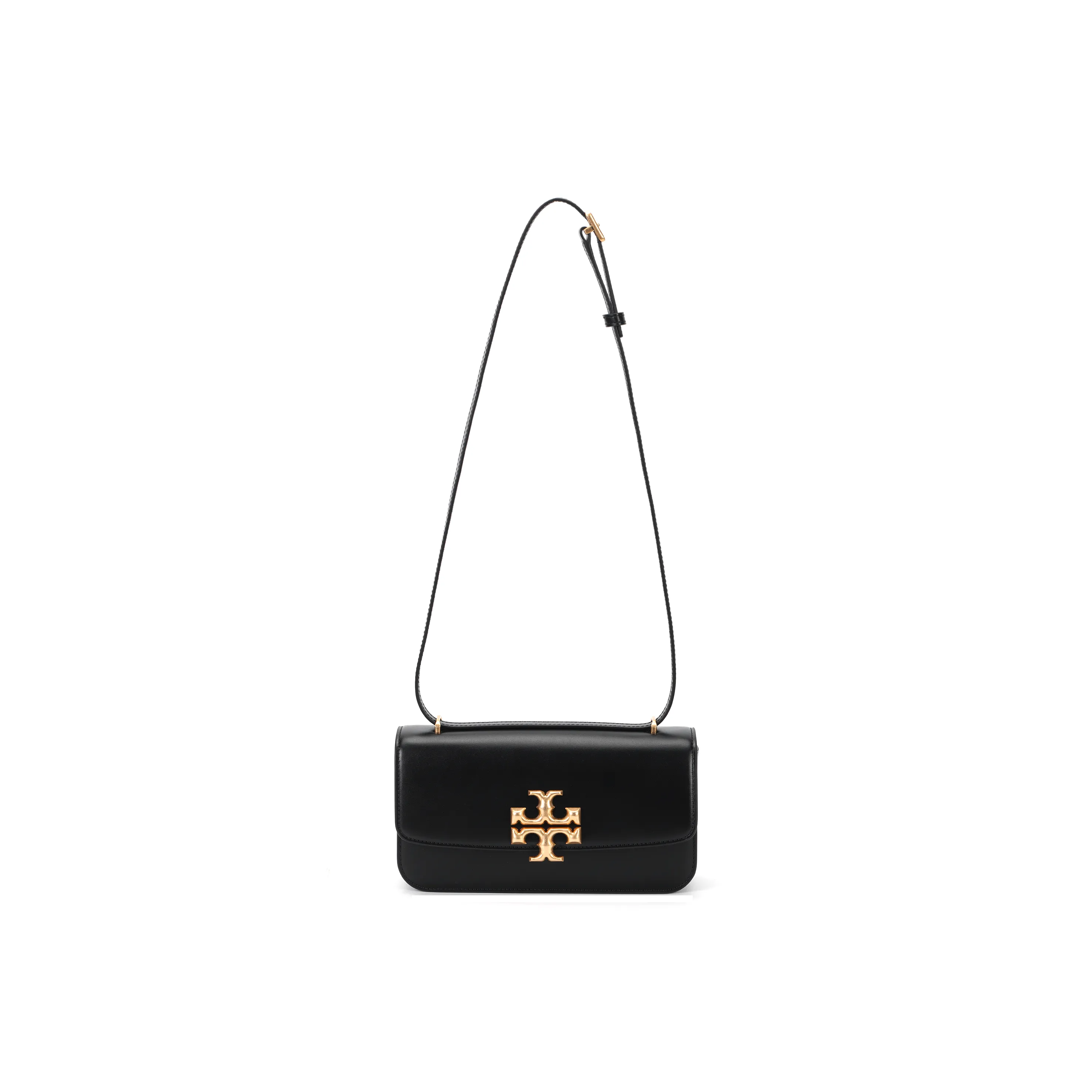 TORY BURCH Eleanor Leather Crossbody Bags Trumpets Women's Black