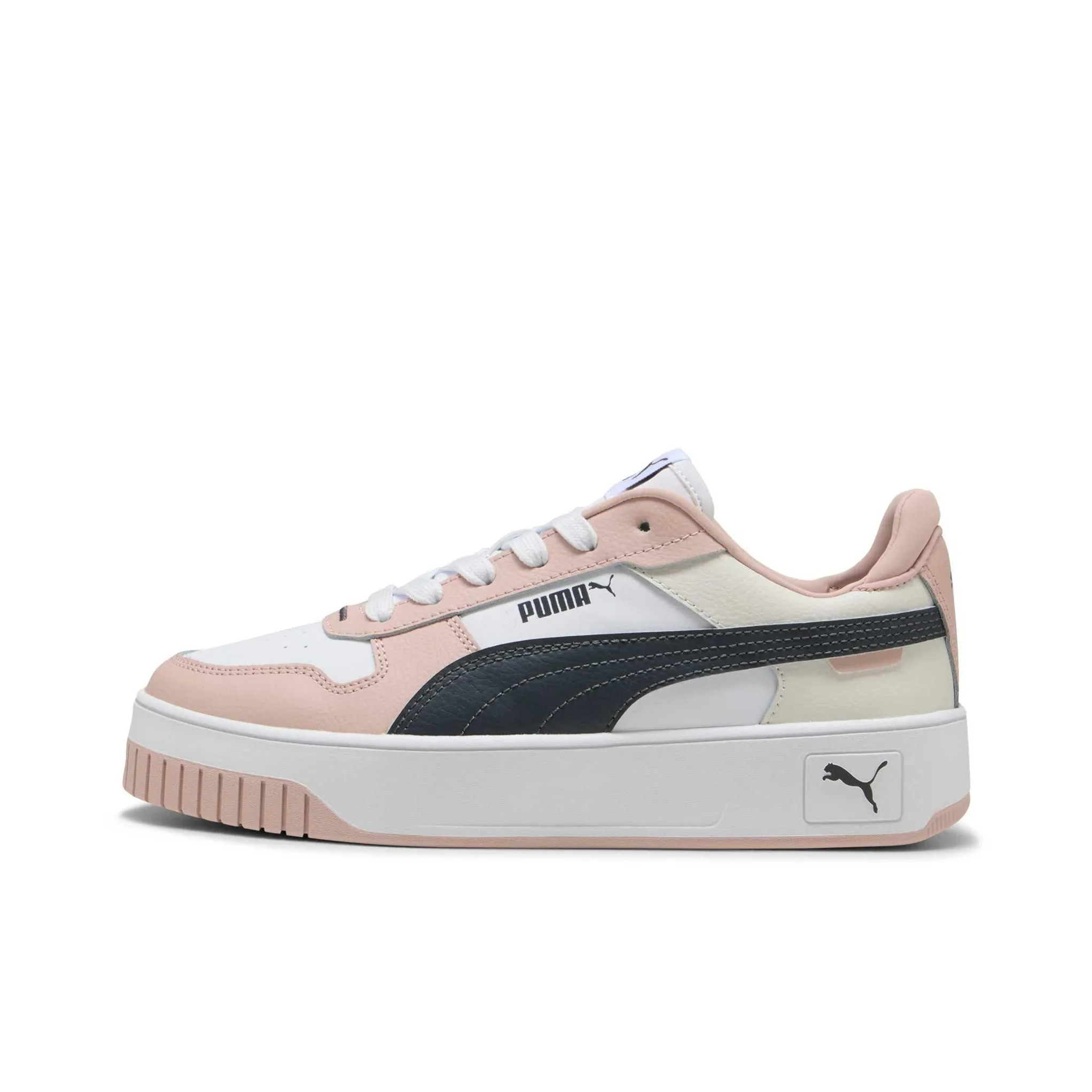 PUMA Carina Street Амортизация Низкие Кроссовки для скейтбординга Женские Белые Розовые