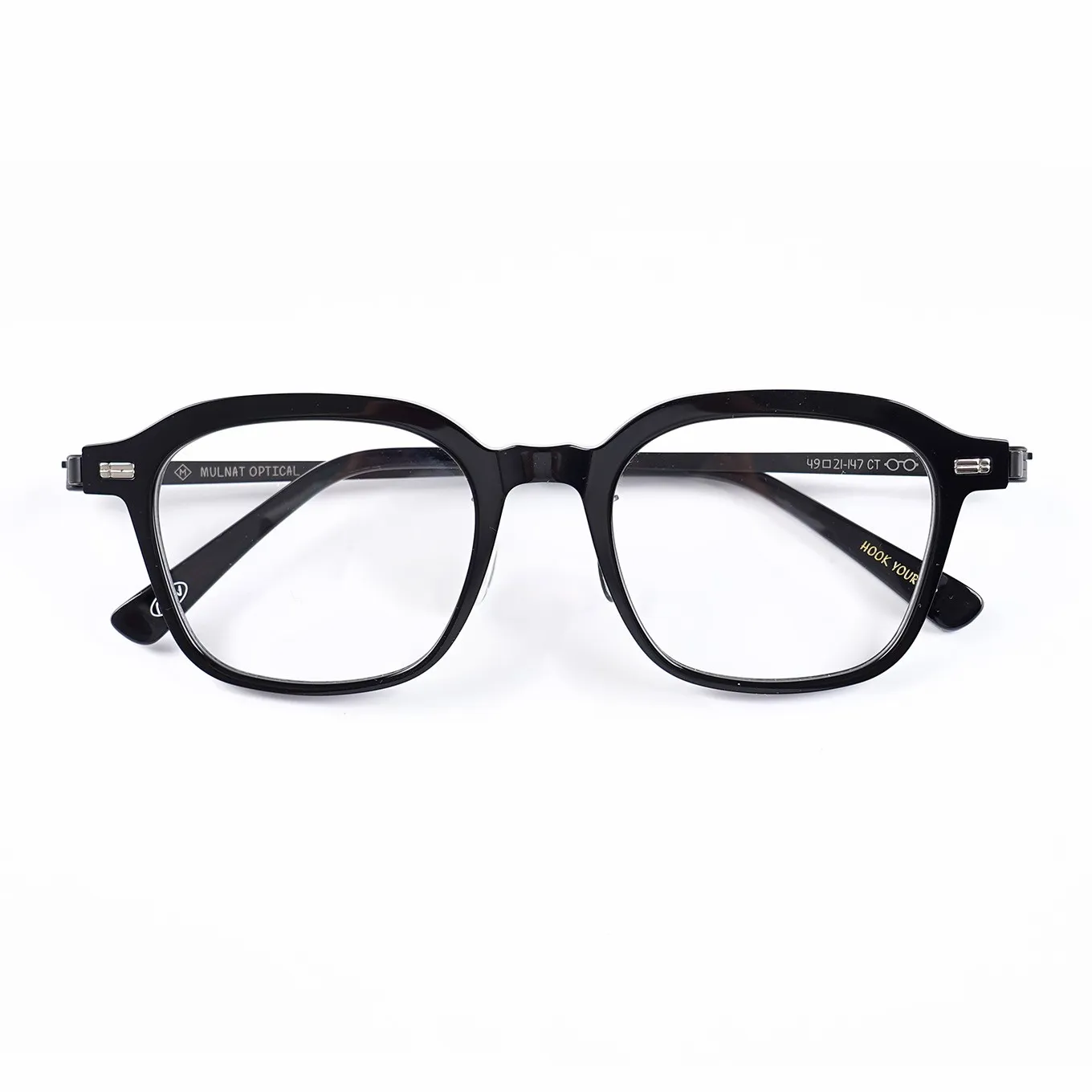 MULNAT Чистый титан Ацетатная пластина Квадратные оправы для очков Унисекс