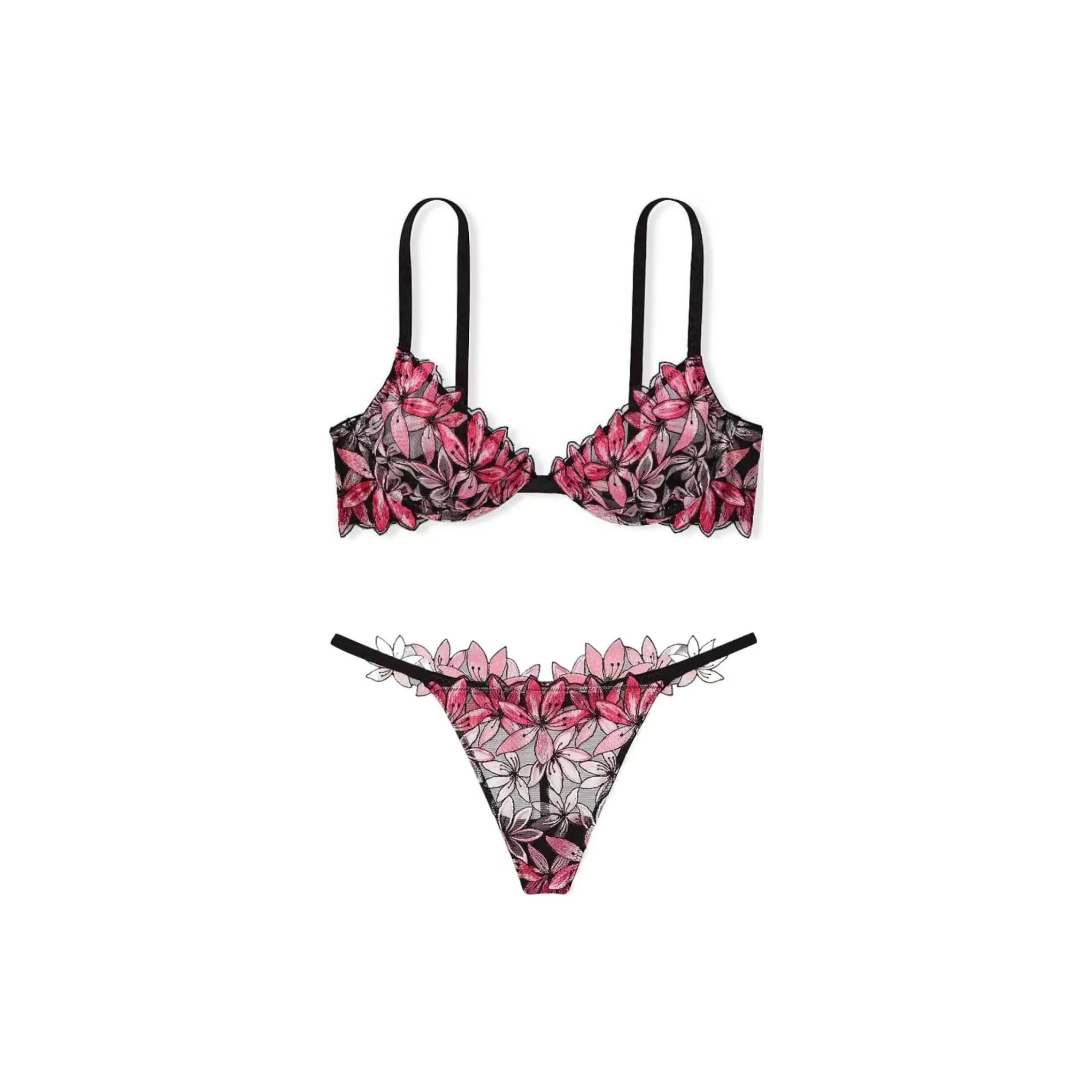 Victoria's Secret Комплект нижнего белья для женщин розовый цветочный