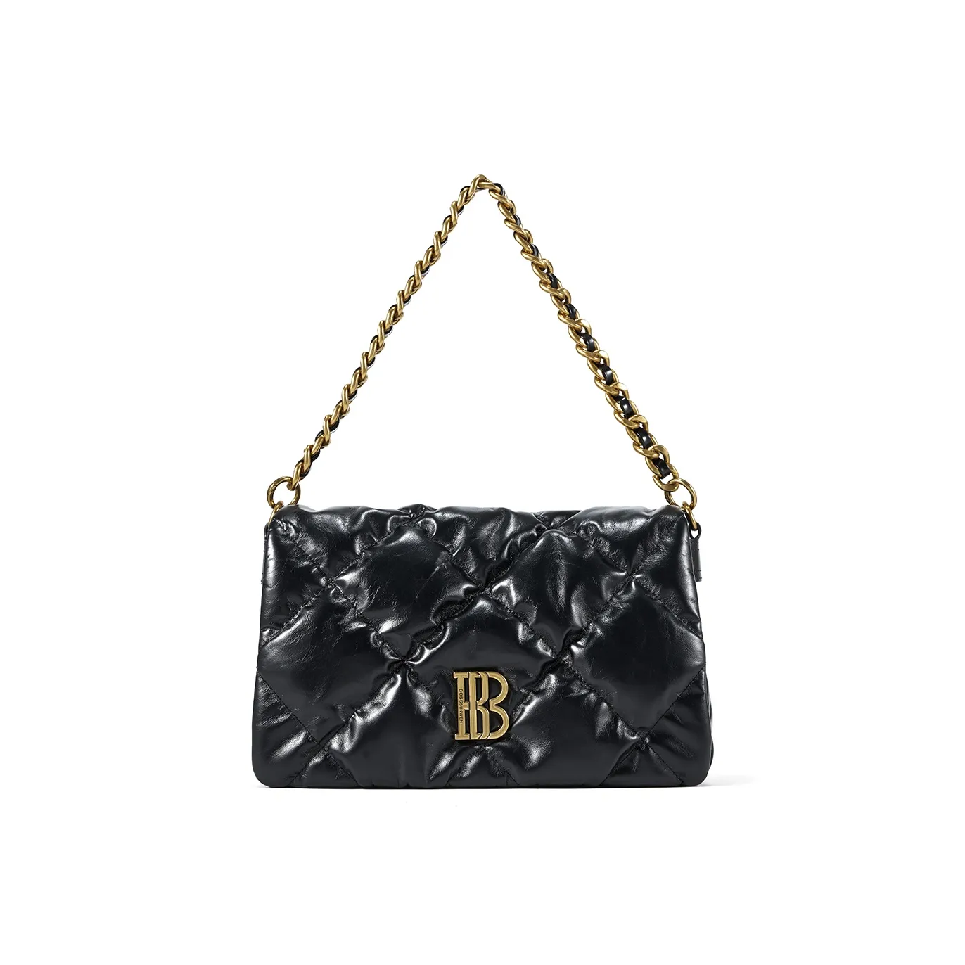 BOSSSUNWEN Cow Leather Everyday Casual Commute Crossbody Bag, Shoulder Bag Regular Women's Black