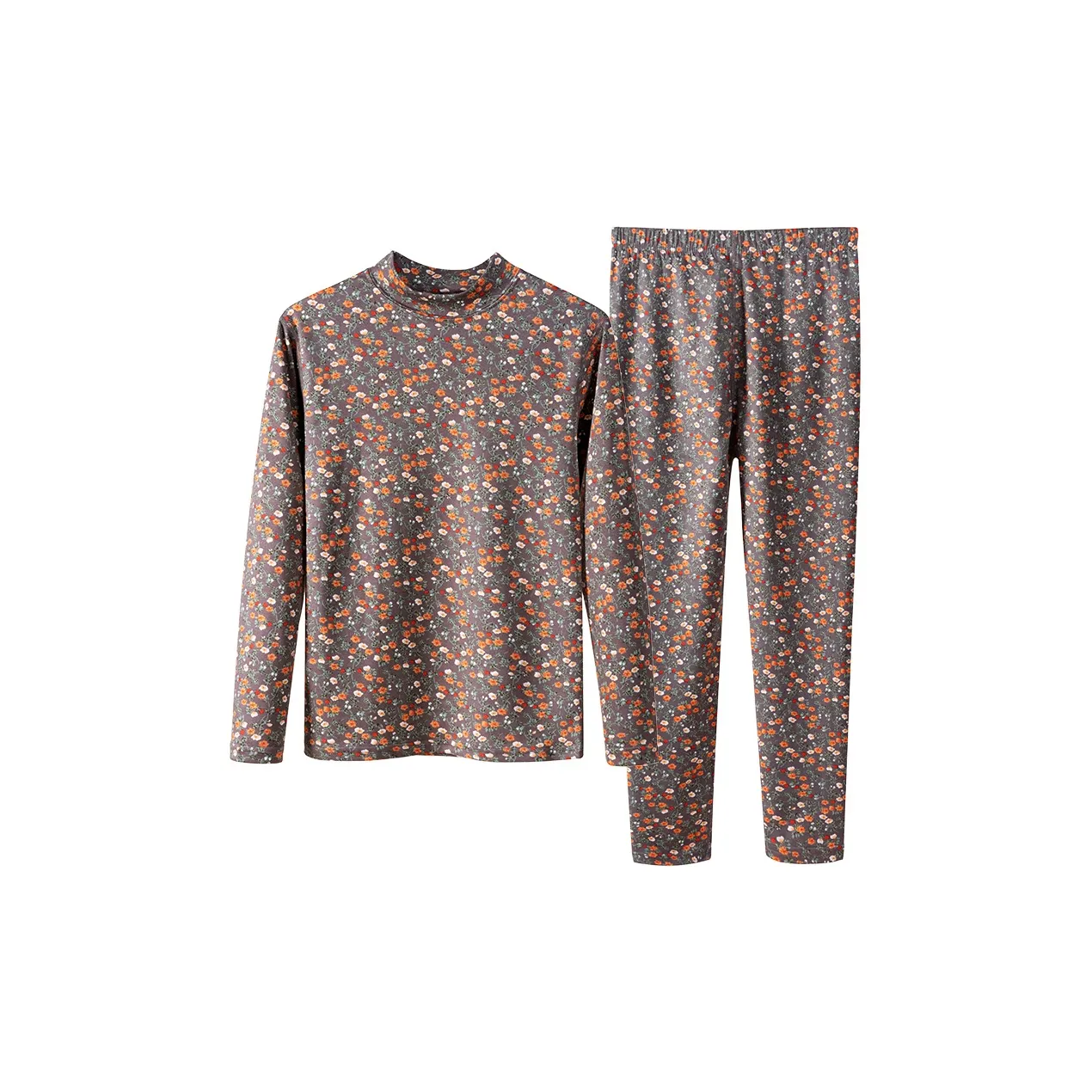 Удобный и освежающий термокостюм для женщин цвет кофейный с узором