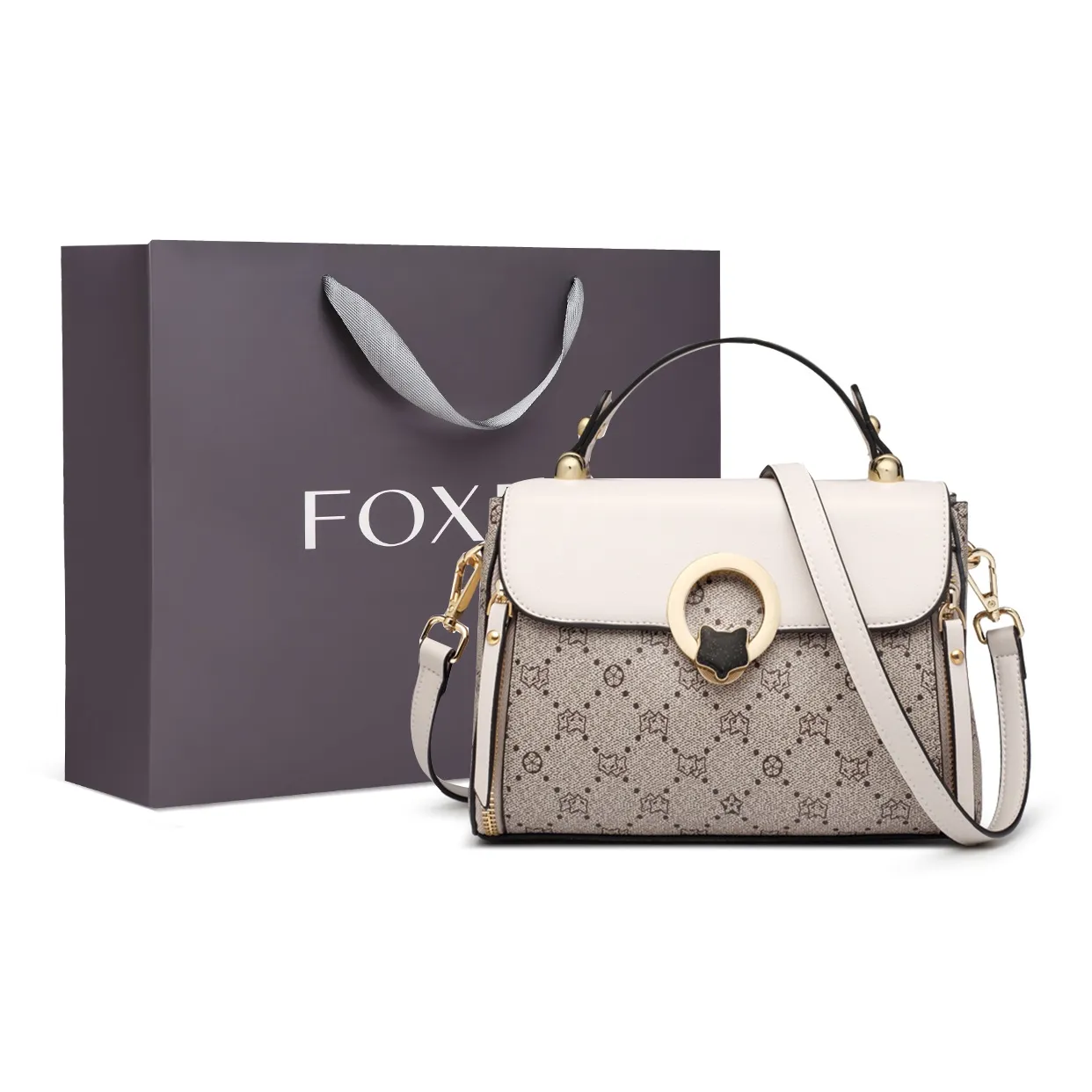 FOXER Microfiber Shoulder Bag, Crossbody Bag Regular Women's