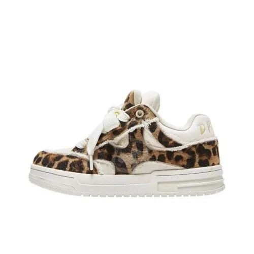 LIANGHUO Кроссовки для скейтбординга Low Top Леопардовый принт AUTUMN/Зимний стиль Женские