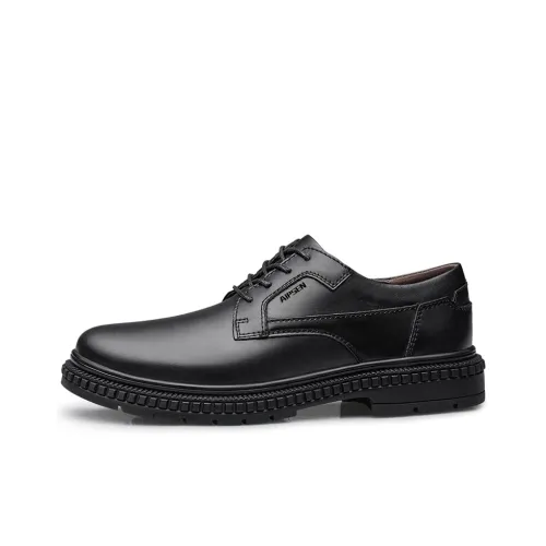 AIPSEN Мужские повседневные туфли Low Top Черные для мужчин