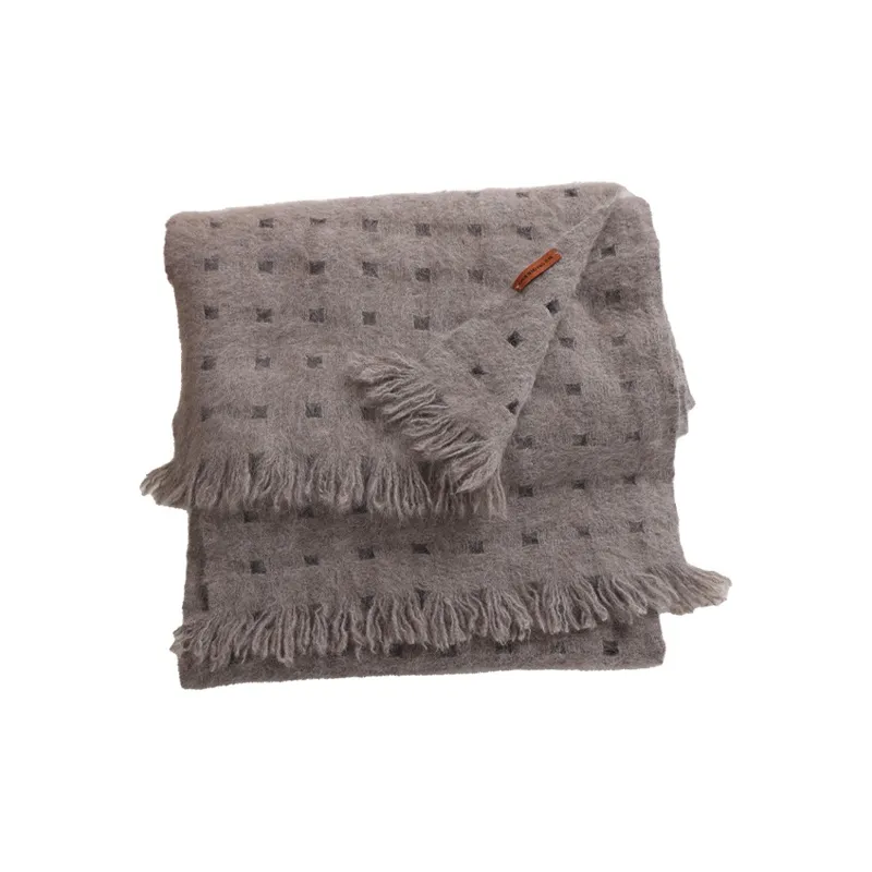 Lagur Fox Fleece Cashmere Knitted Scarves Women's