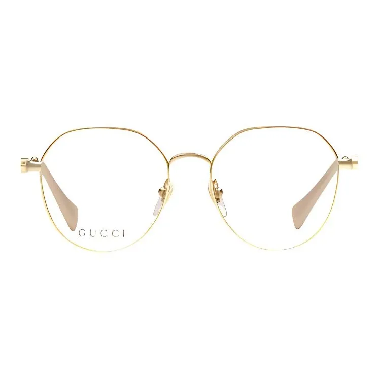 GUCCI Металл Нерегулярная форма Оправы для очков Женские Золото