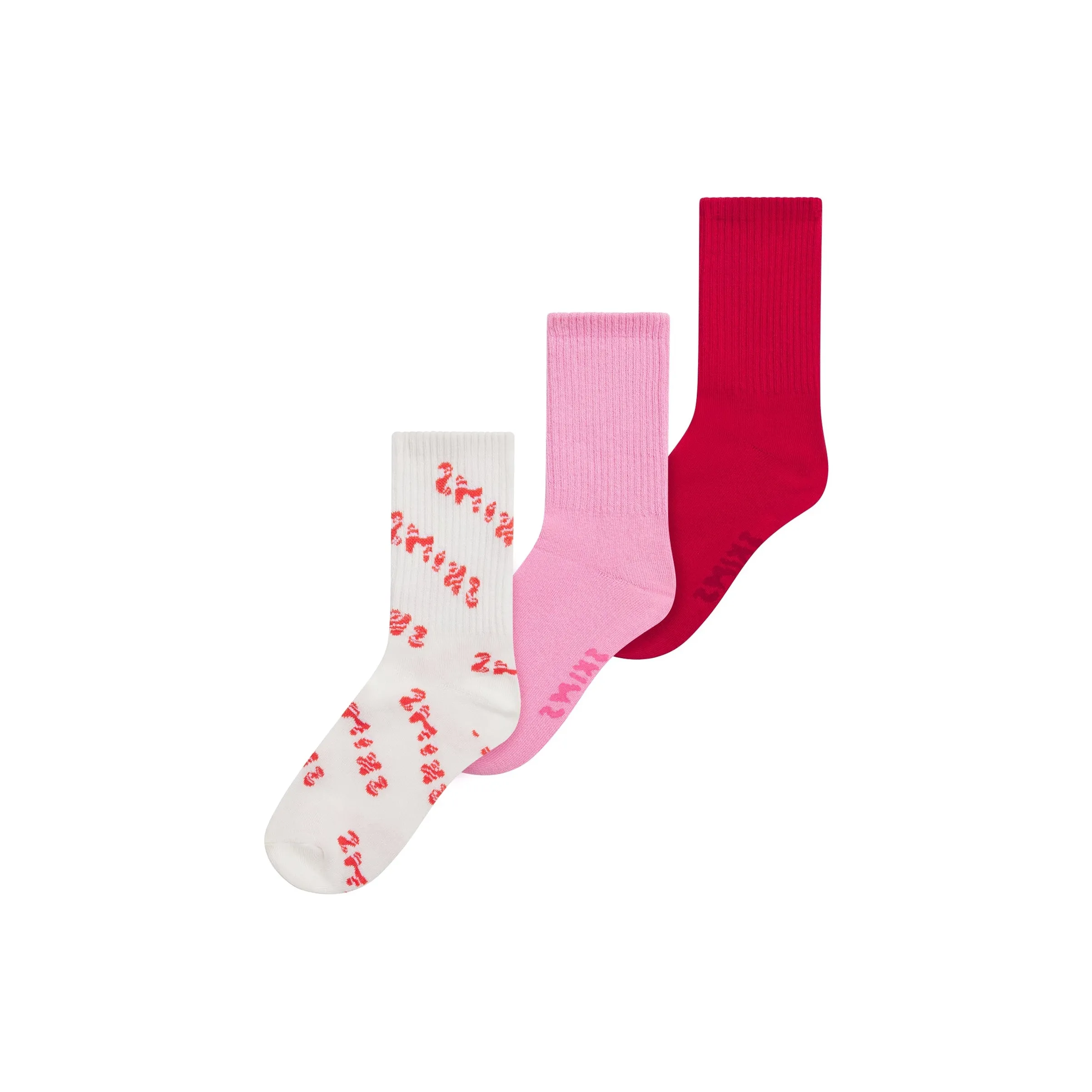 SKIMS Holiday Collection FW24 SPORT CREW SOCK 3 PACK Mid Calf Socks Women's 3 Pack