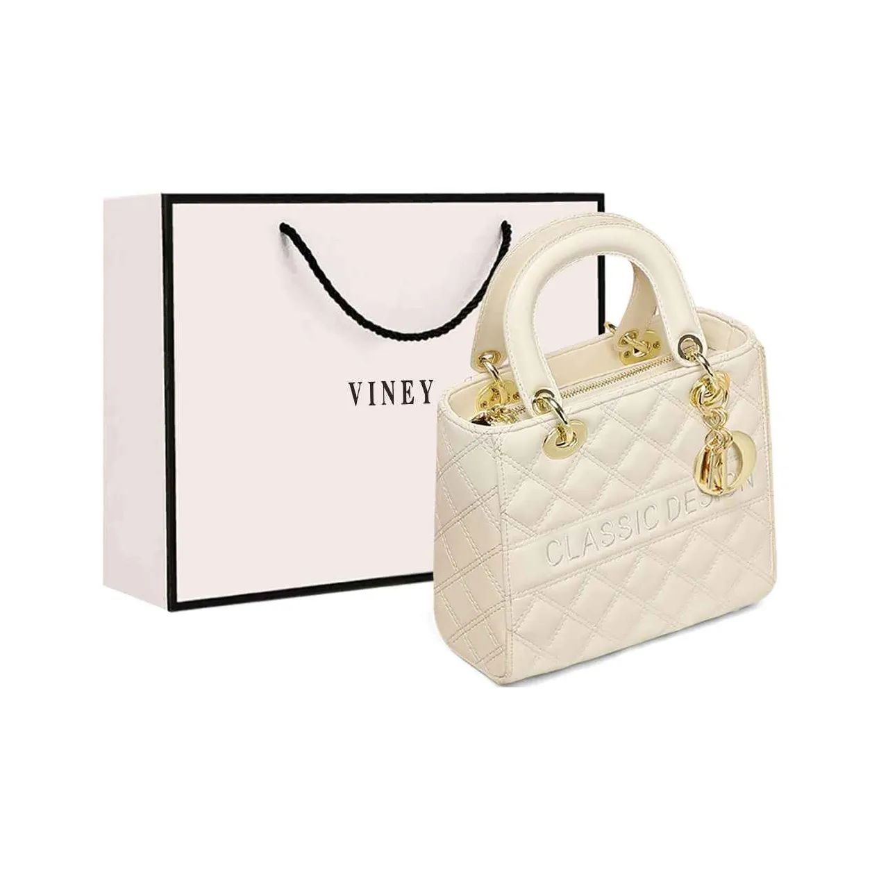VINEY Коровья кожа Сумка Стандартная Женская Черная Белая