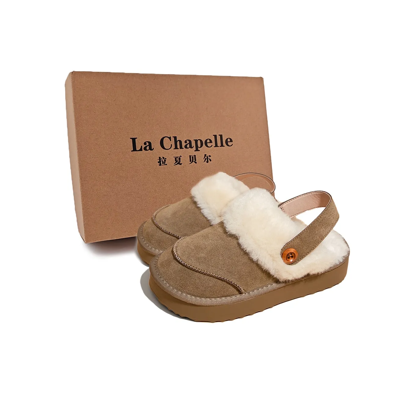 La Chapelle ЭВА Флоковый Тихий Резистентный Закрытый носок Хлопок Тапочки Женские