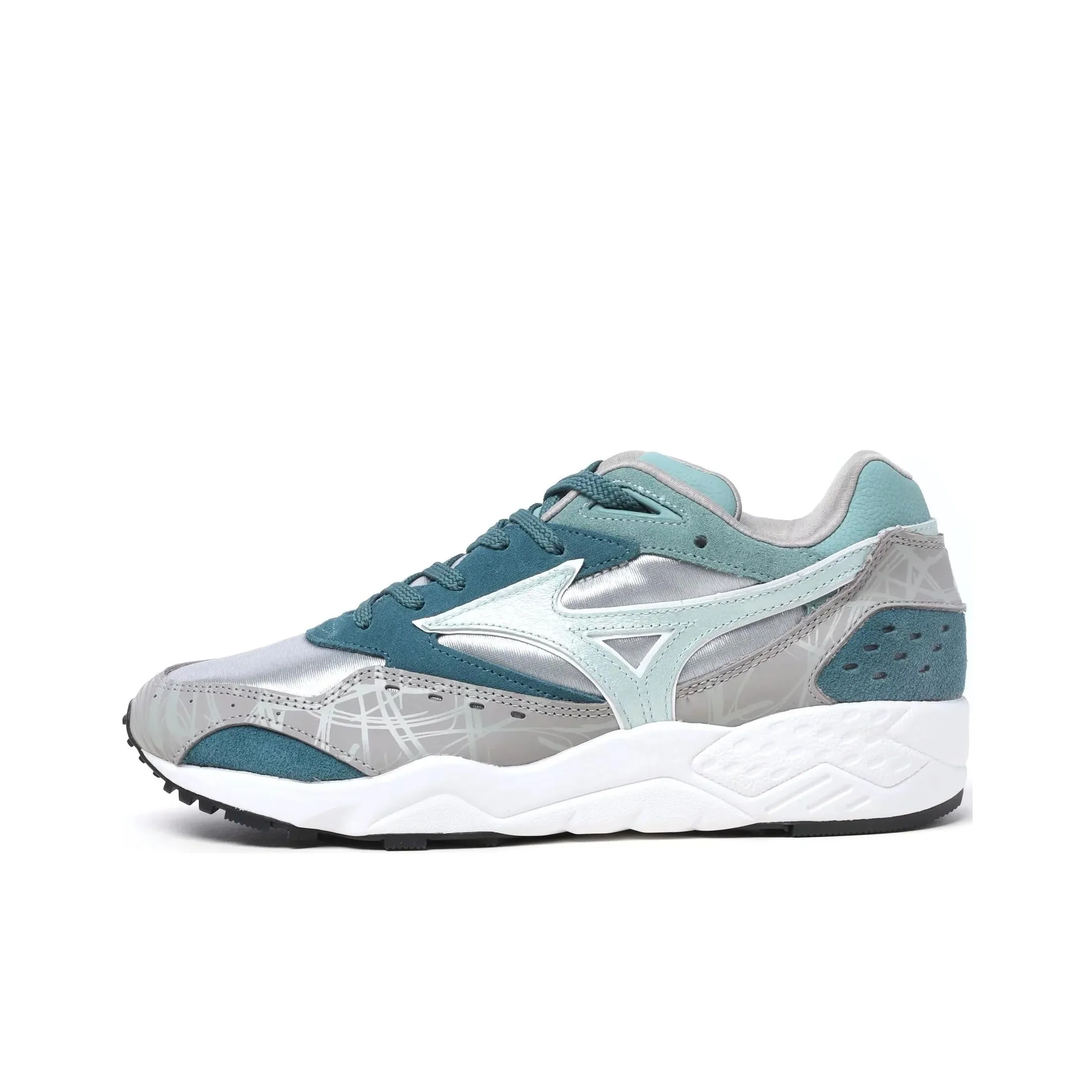 Mizuno Contender Slip-resistant Abrasion-resistant Low Top Casual Unisex Blue Azure Silver Мицубо Контендер Противоскользящий Устойчивый к истиранию Низкий Топ Повседневный Унисекс Синий Азур Серебряный