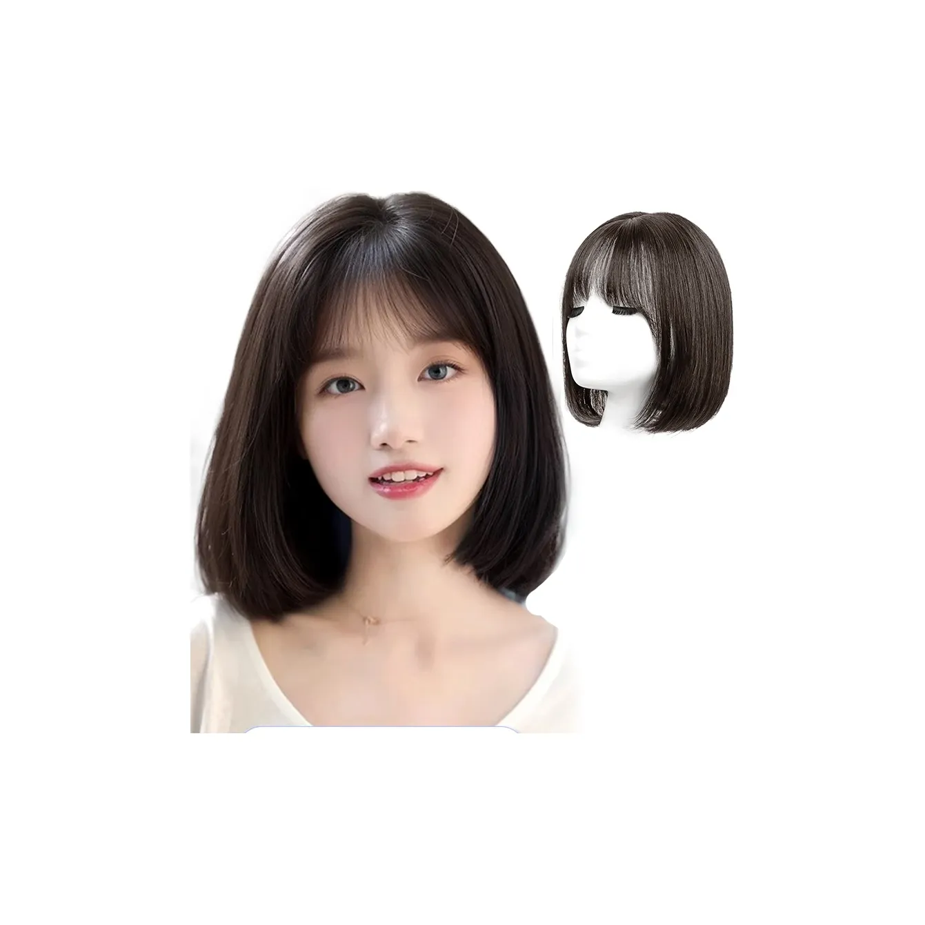 TIANKONGSHU Элегантность Атмосфера BOB Подрезка Волосы Расширение Ленты