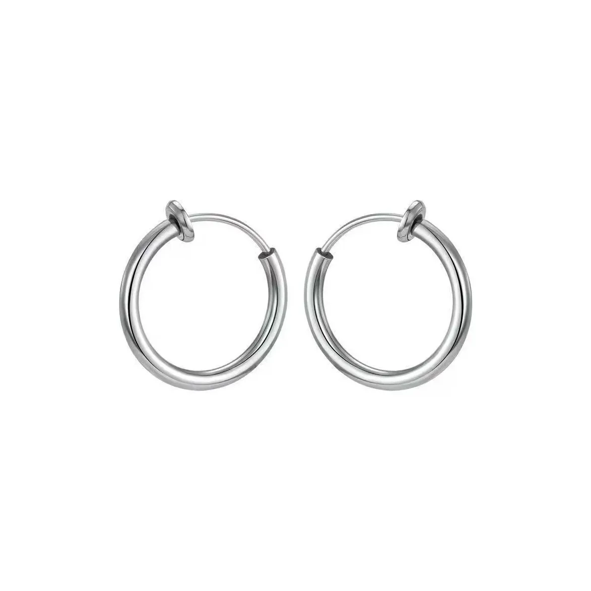 GUDUD Titanium Steel Clip On Earrings Unisex