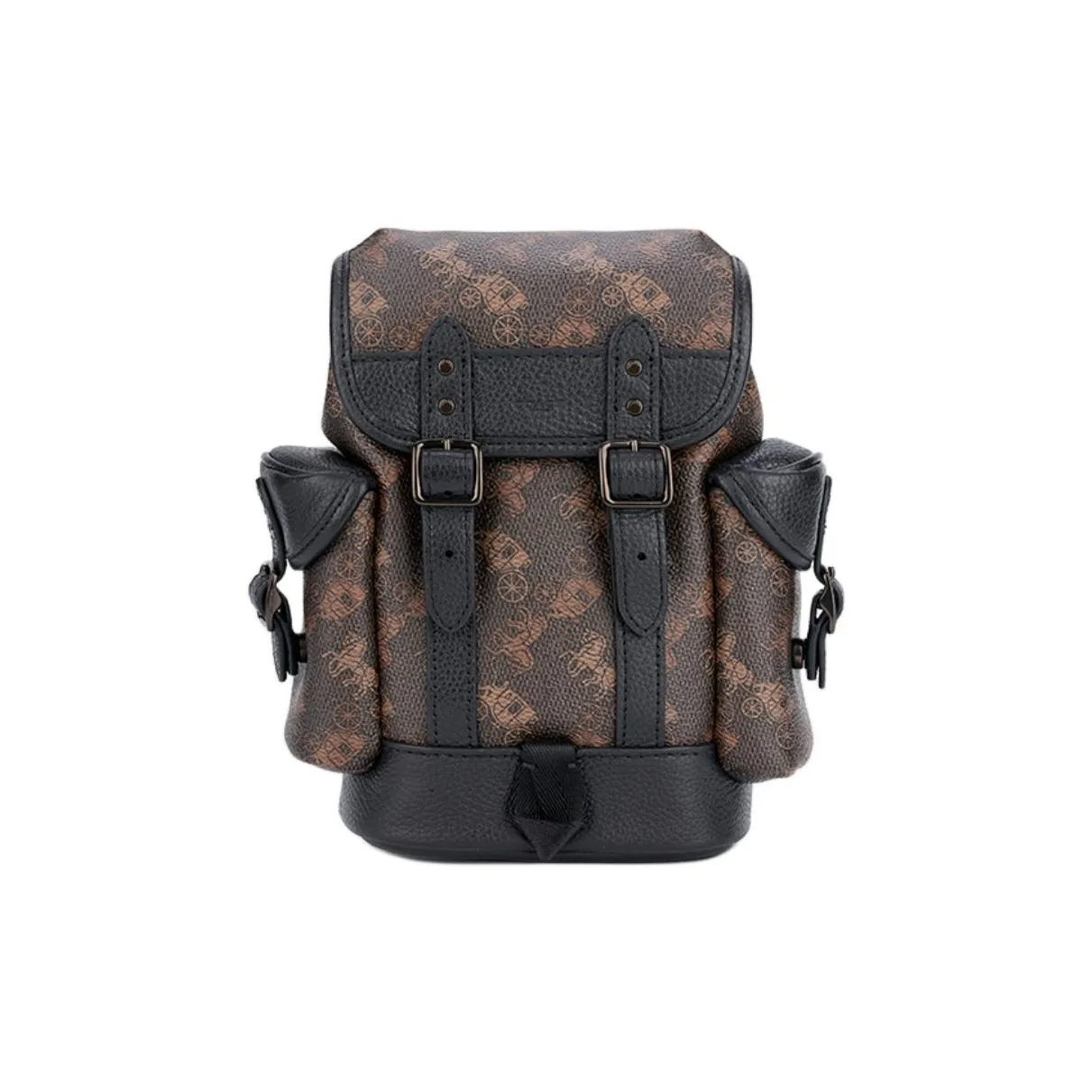 COACH Hitch Искусственная кожа с коровьей кожей рюкзак мини мужской уголь