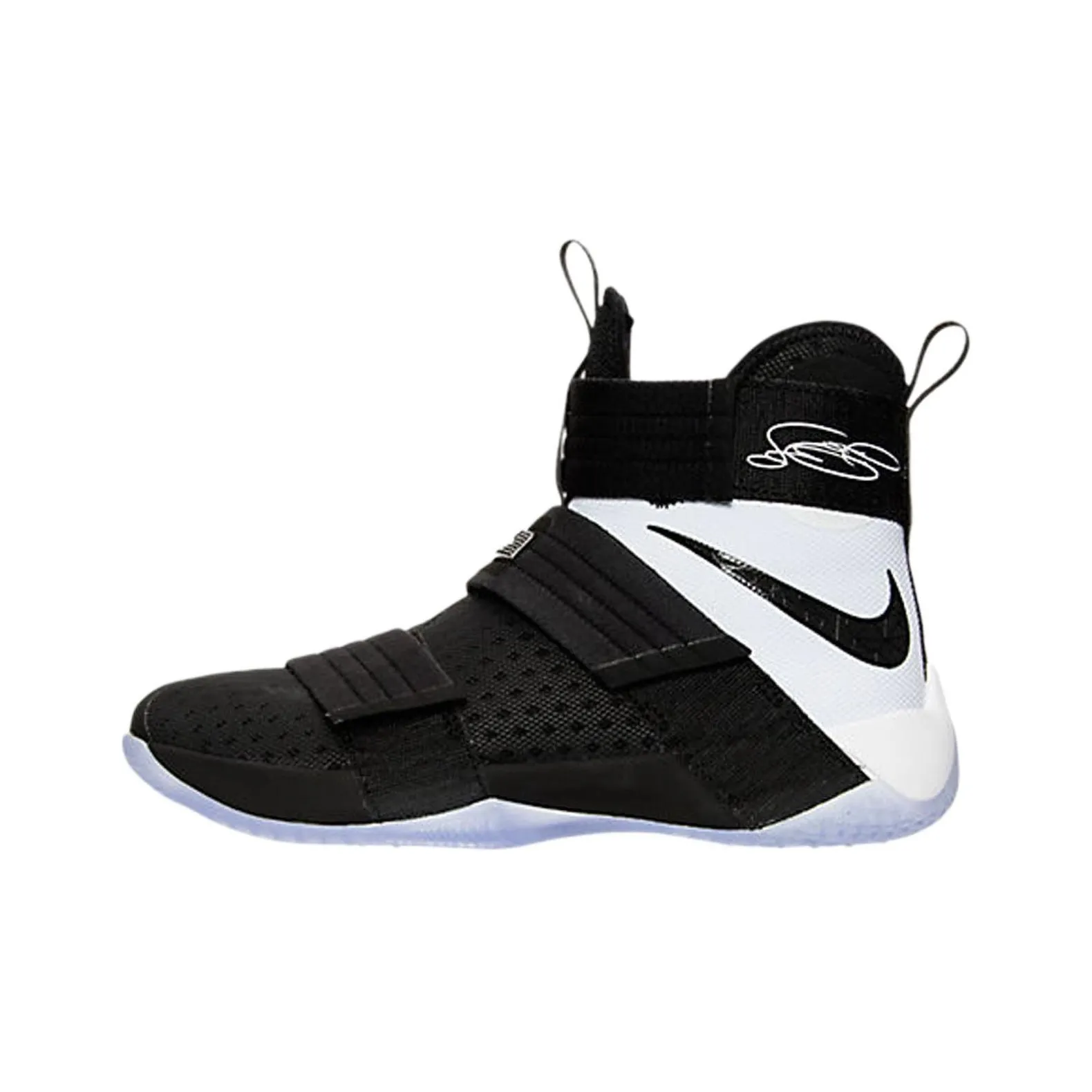 Nike Slip-resistant Abrasion-resistant High Top Basketball Shoes Men's Black White Найк Slip-resistant Abrasion-resistant Высокие Баскетбольные Кроссовки Мужские Черный Белый