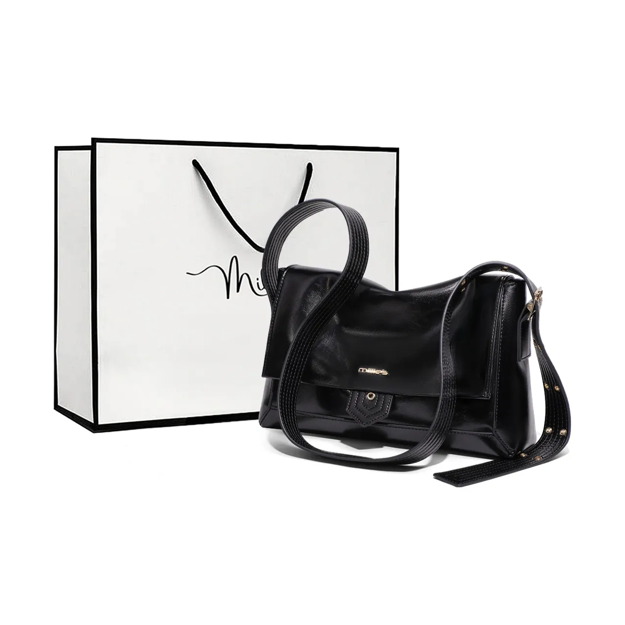 MILLIE'S Synthetic Leather Crossbody Bag Small Square Bag Tote Bag Regular Women's