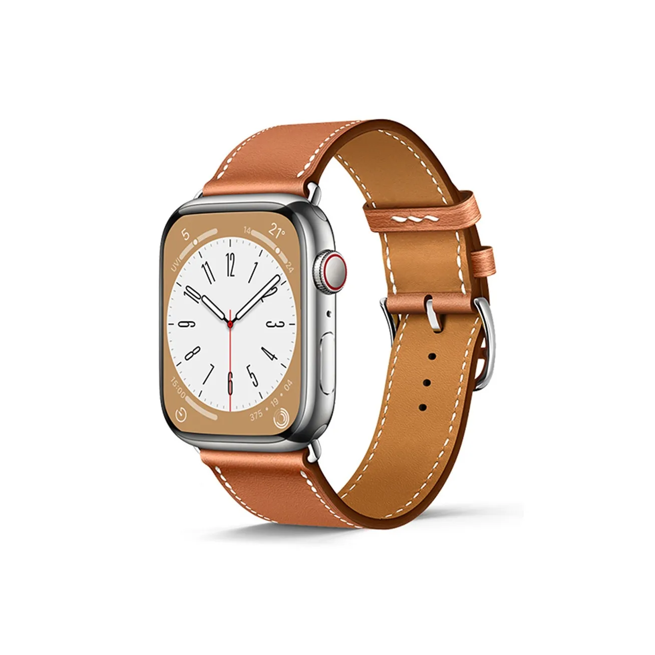 TZXZ Strap Apple Compatibility Cowhide Leather Material 80 120mm