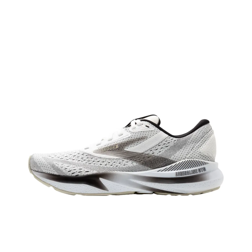 Brooks Adrenaline GTS Slip-resistant Abrasion-resistant Low Top Casual Running Shoes Men's Gray White Брэдгс Adrenaline GTS Противоскользящий Устойчивый к истиранию Низкий Топ Повседневные Беговые Кроссовки Мужские Серый Белый