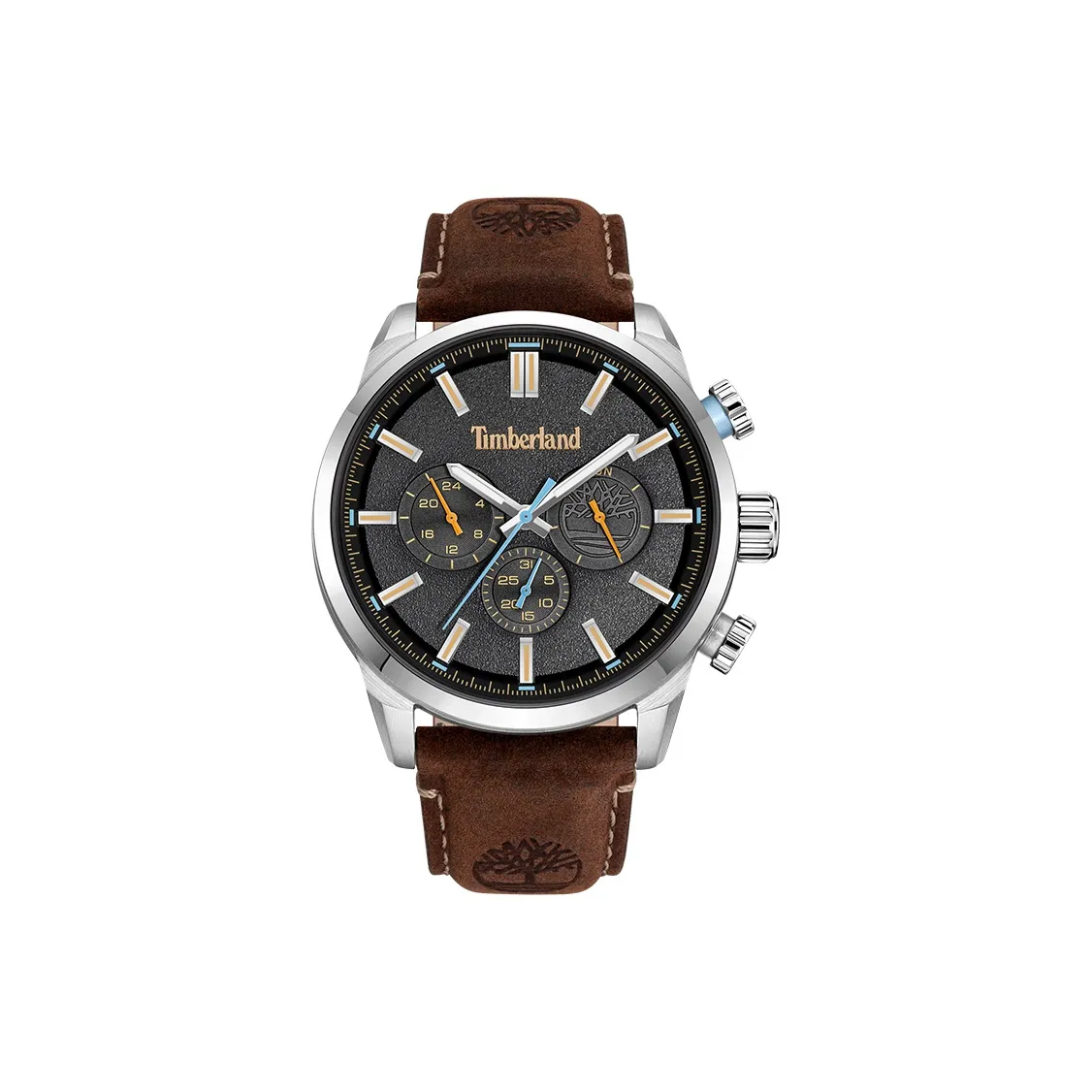 Timberland Henniker II Collection Мужские часы Кварцевый механизм Кожаный ремешок Черный циферблат