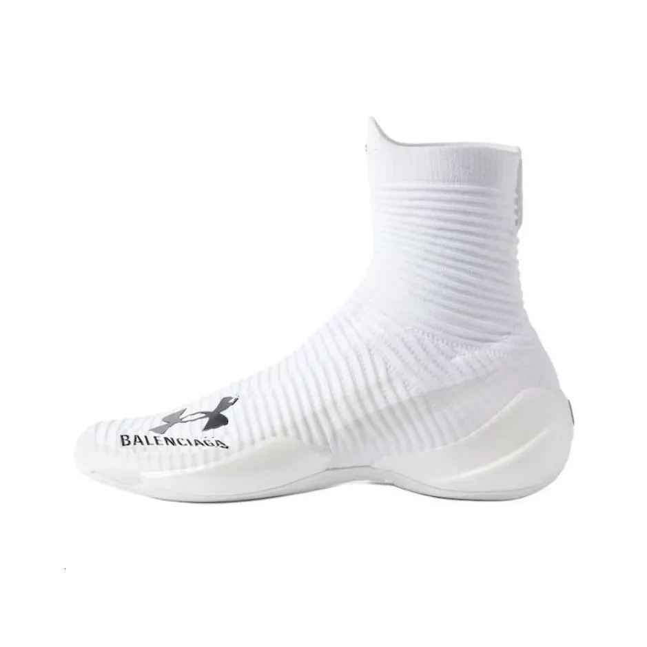 Under Armour X Balenciaga Casual Shoes Men High-Top White