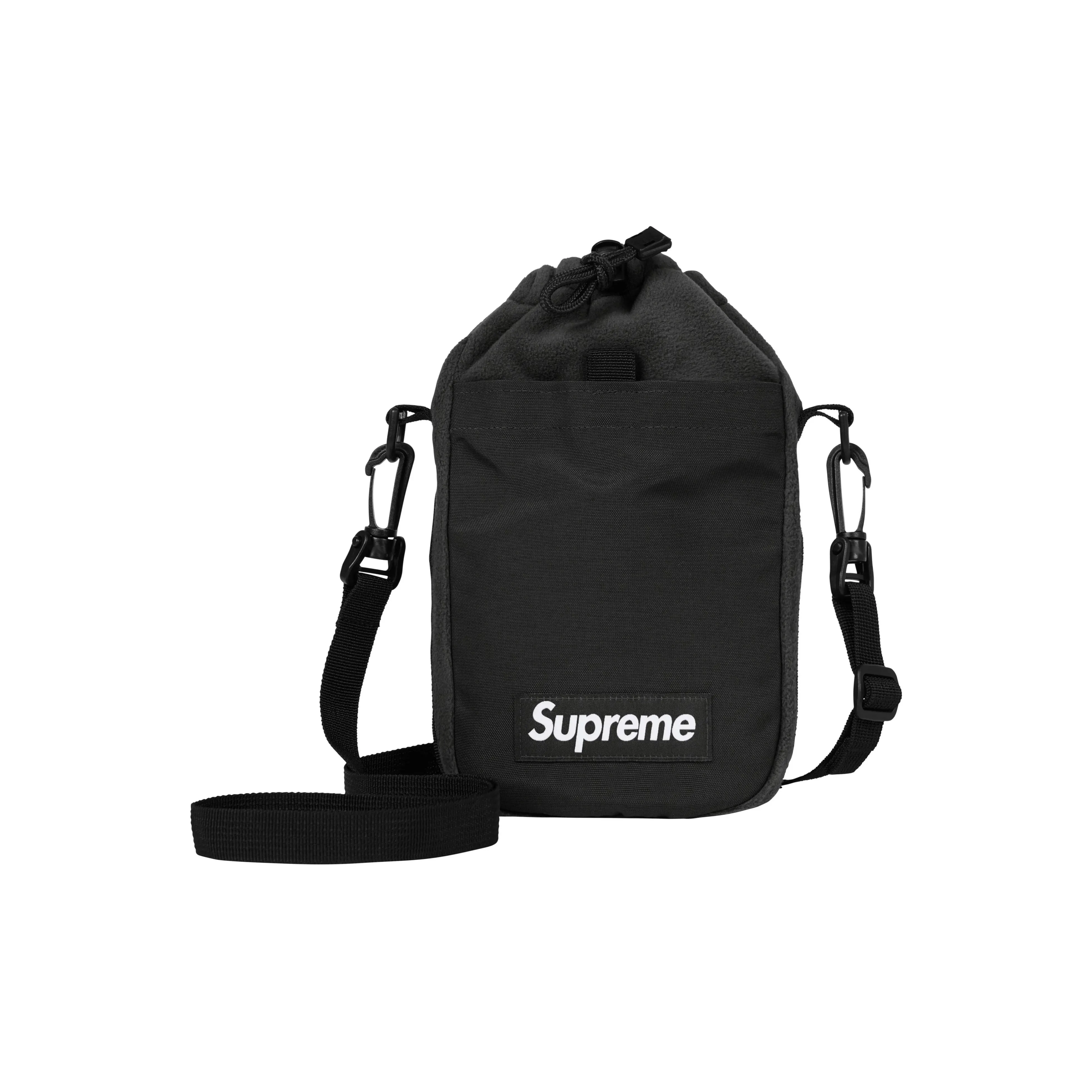 Supreme POLARTEC Collaboration Wool Shoulder Bag, Crossbody Bag Unisex Black