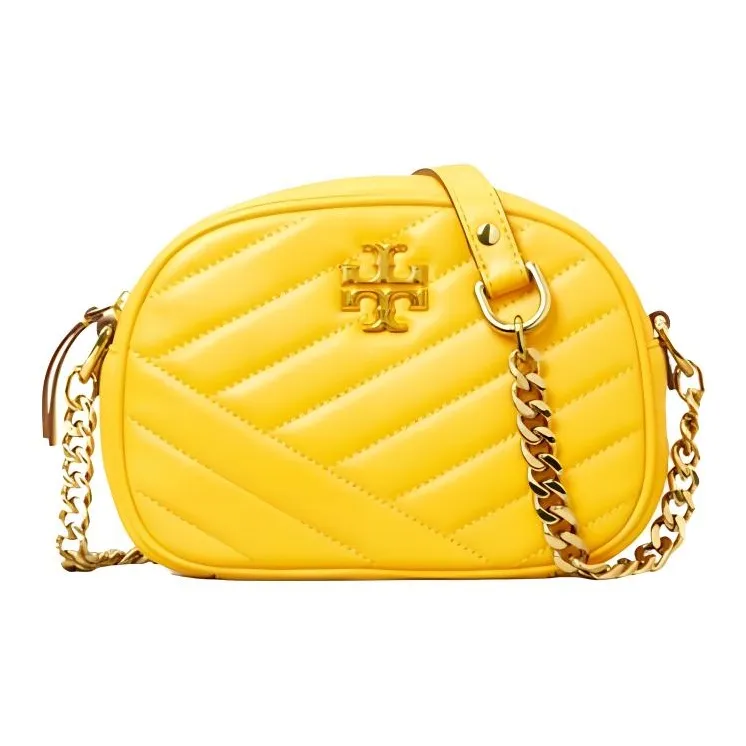 TORY BURCH Kira Sheepskin Camera Bag Shoulder Bag Crossbody Bag Small Size Women's Lemon Yellow
