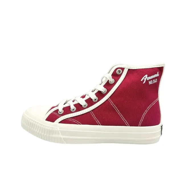 QIANJIN Slip-resistant Abrasion-resistant Lightweight Coating High-Top Trainers Women's Burgundy QIANJIN Противоскользящие Износостойкие Легкие с покрытием Высокие кеды Женские Бургунди