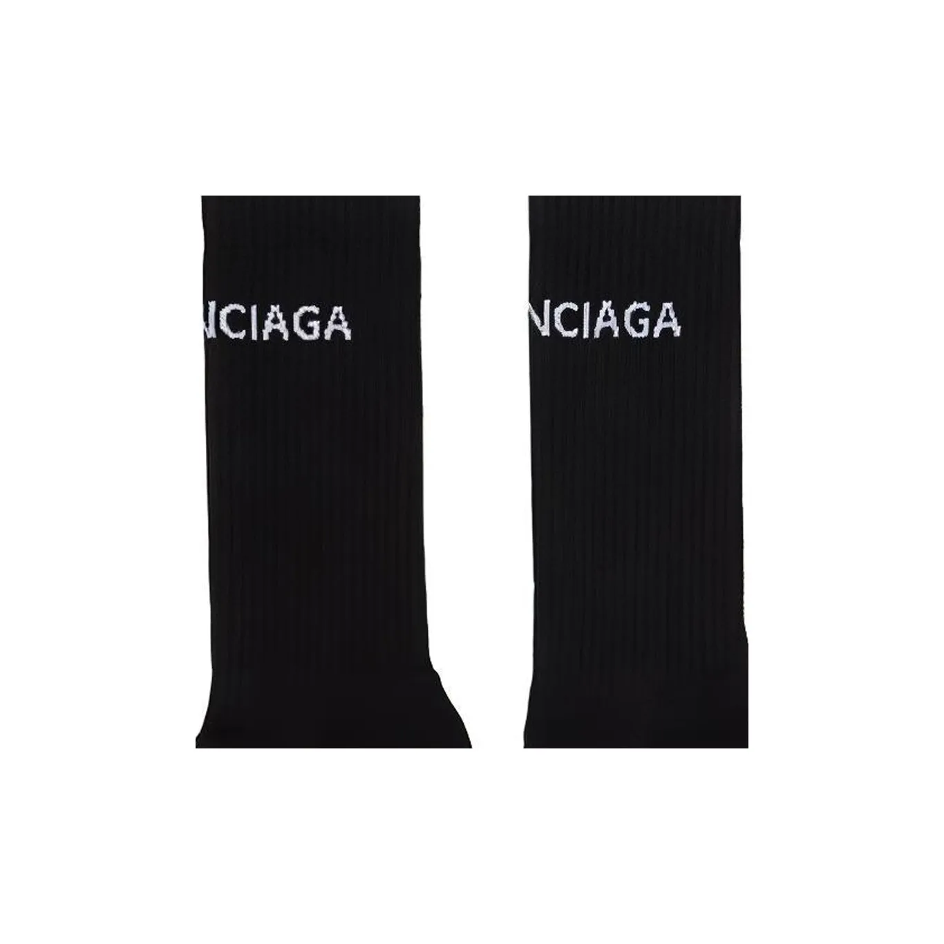 Balenciaga Logo Tennis Socks 'Black/White'