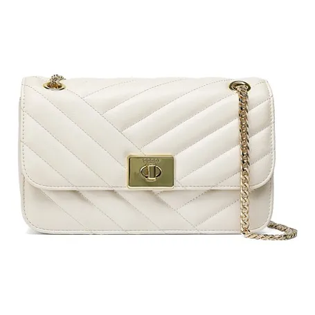 COOGI Cow Leather Split Leather Crossbody Bags Shoulder Bags Medium Size Women's Black/White/Light Khaki